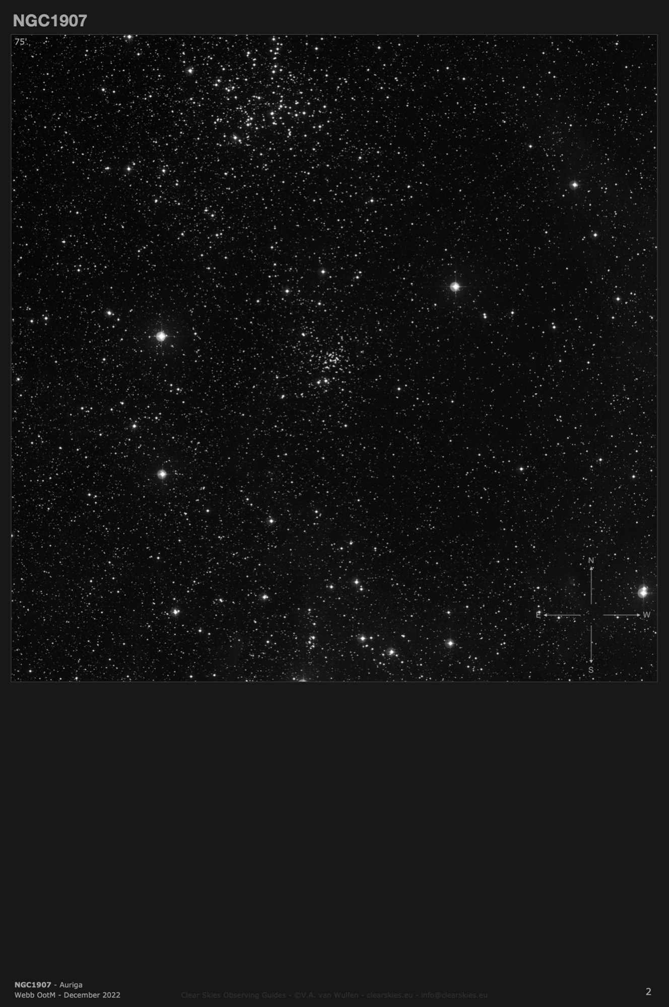 Open cluster NGC1907 in Auriga Open cluster NGC1907 in Auriga