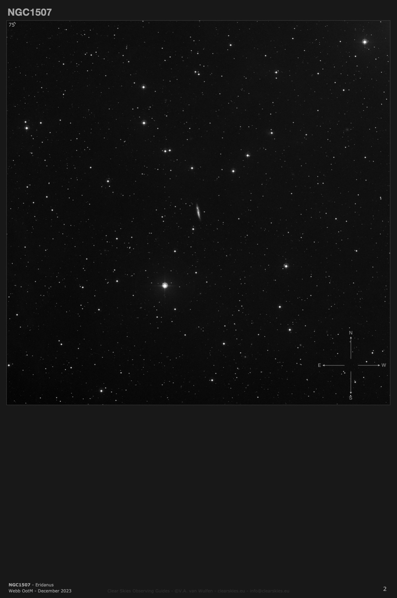 Galaxy NGC1507 in Eridanus Galaxy NGC1507 in Eridanus