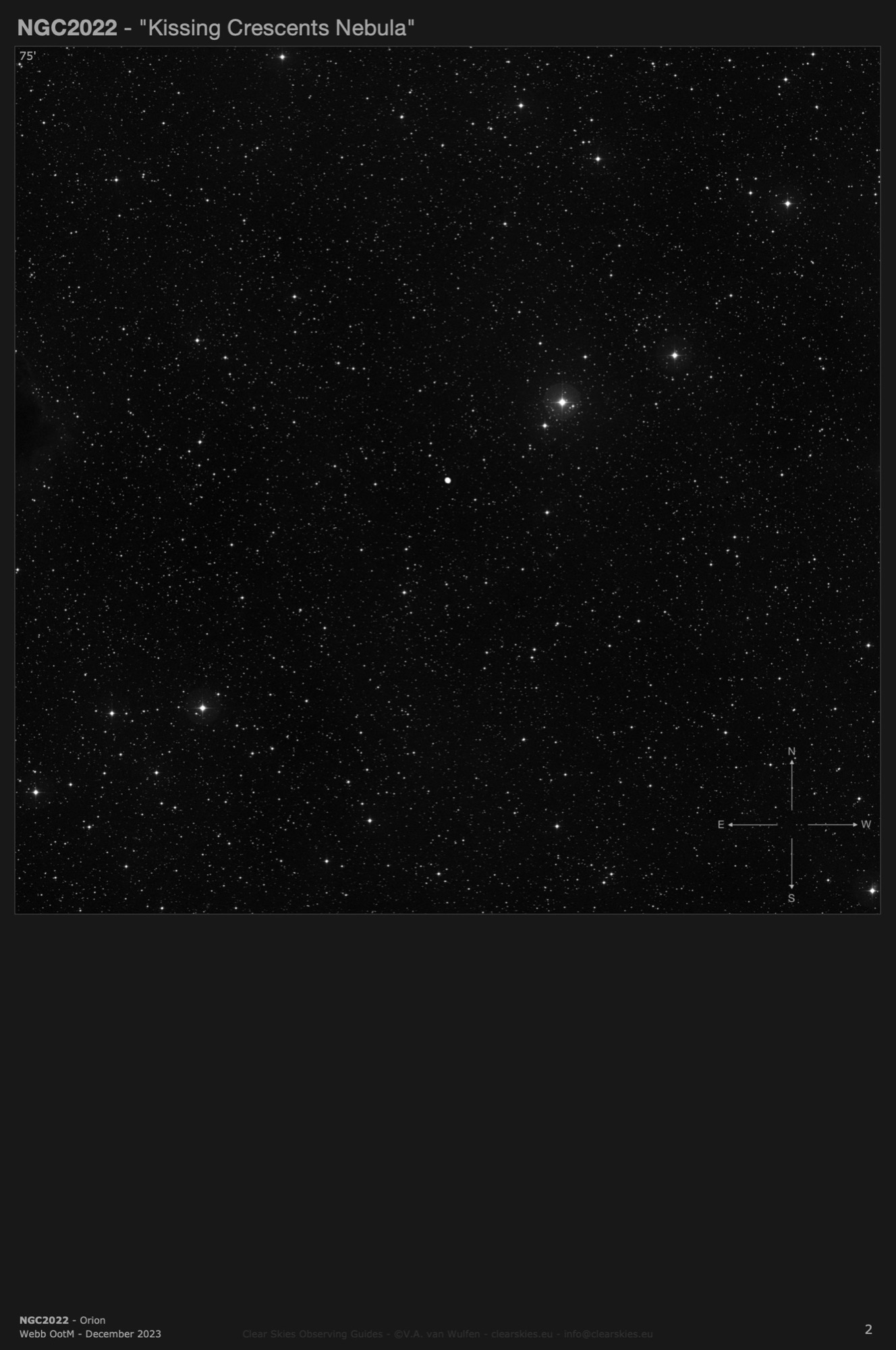 Planetary nebula NGC2022 - the "Kissing Crescents Nebula" in Orion Planetary nebula NGC2022 - the "Kissing Crescents Nebula" in Orion