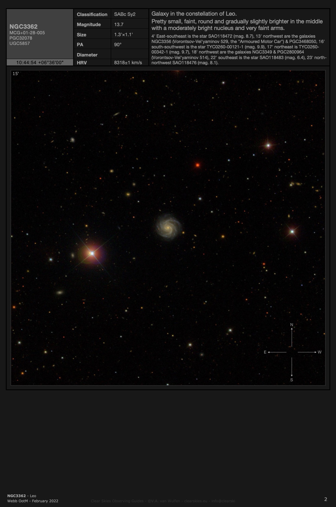 Galaxy NGC3362 in Leo Galaxy NGC3362 in Leo