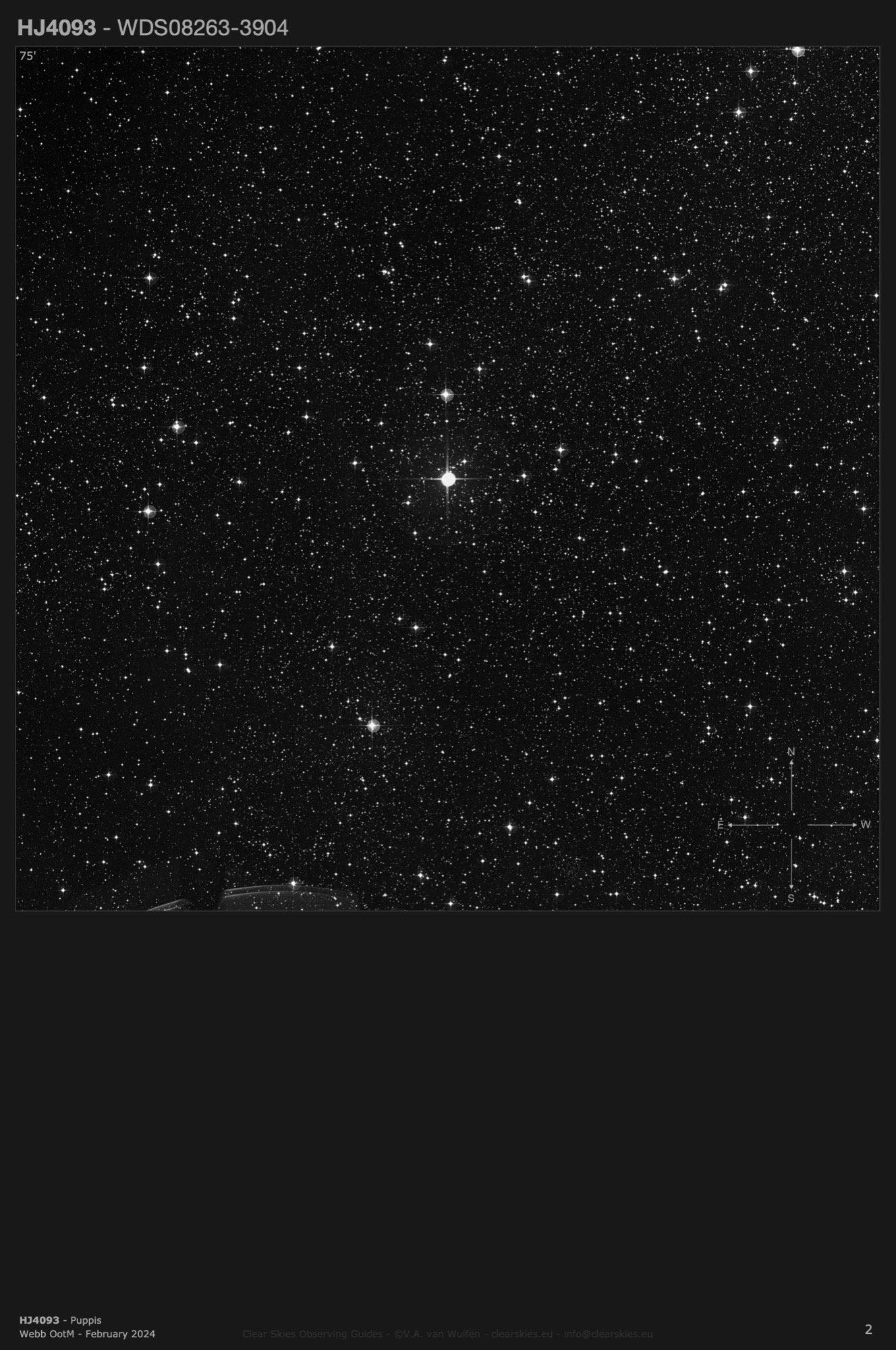 HJ4093 (WDS08263-3904) in Puppis HJ4093 (WDS08263-3904) in Puppis