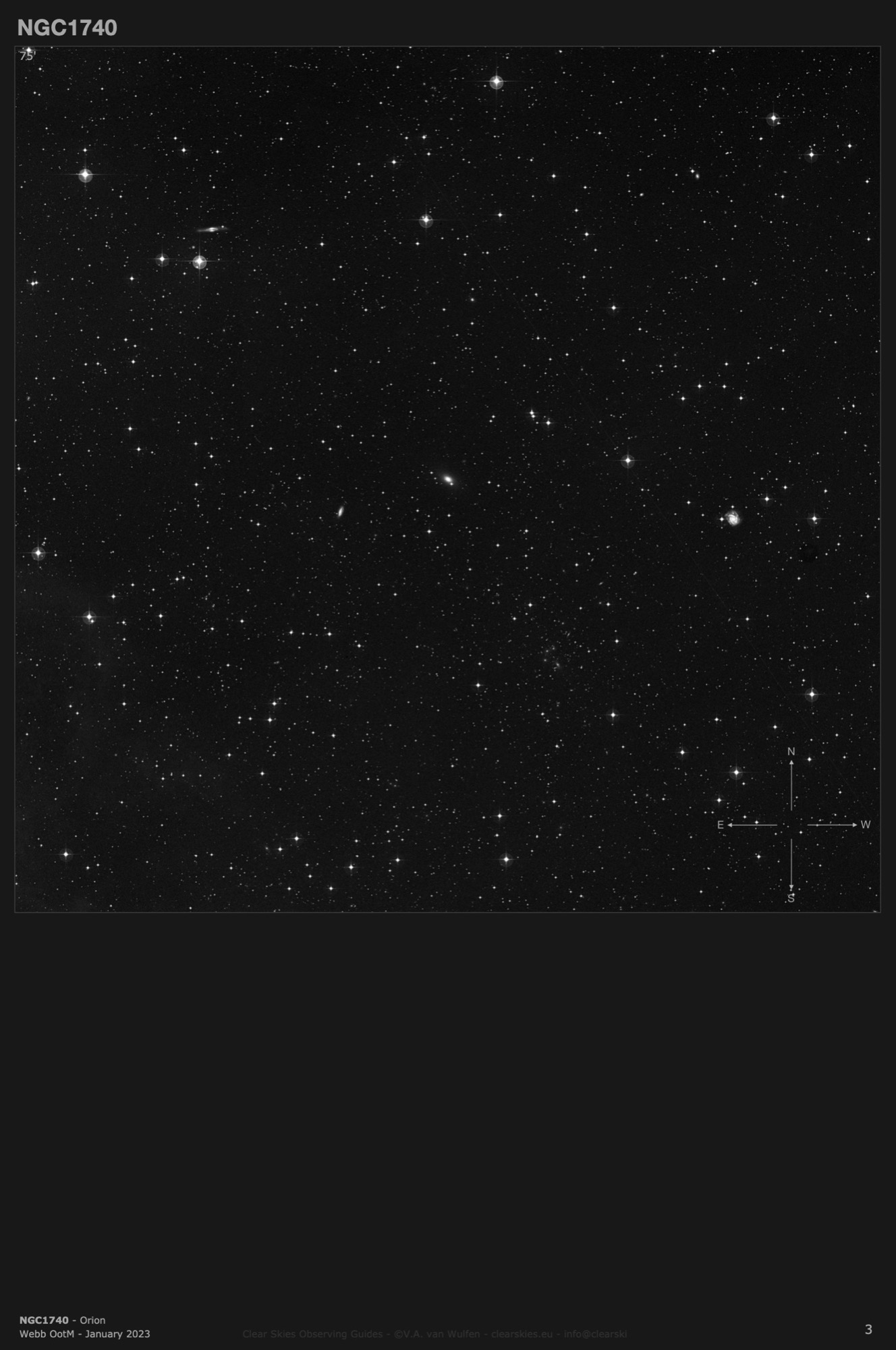 Galaxy NGC1740 in Orion Galaxy NGC1740 in Orion
