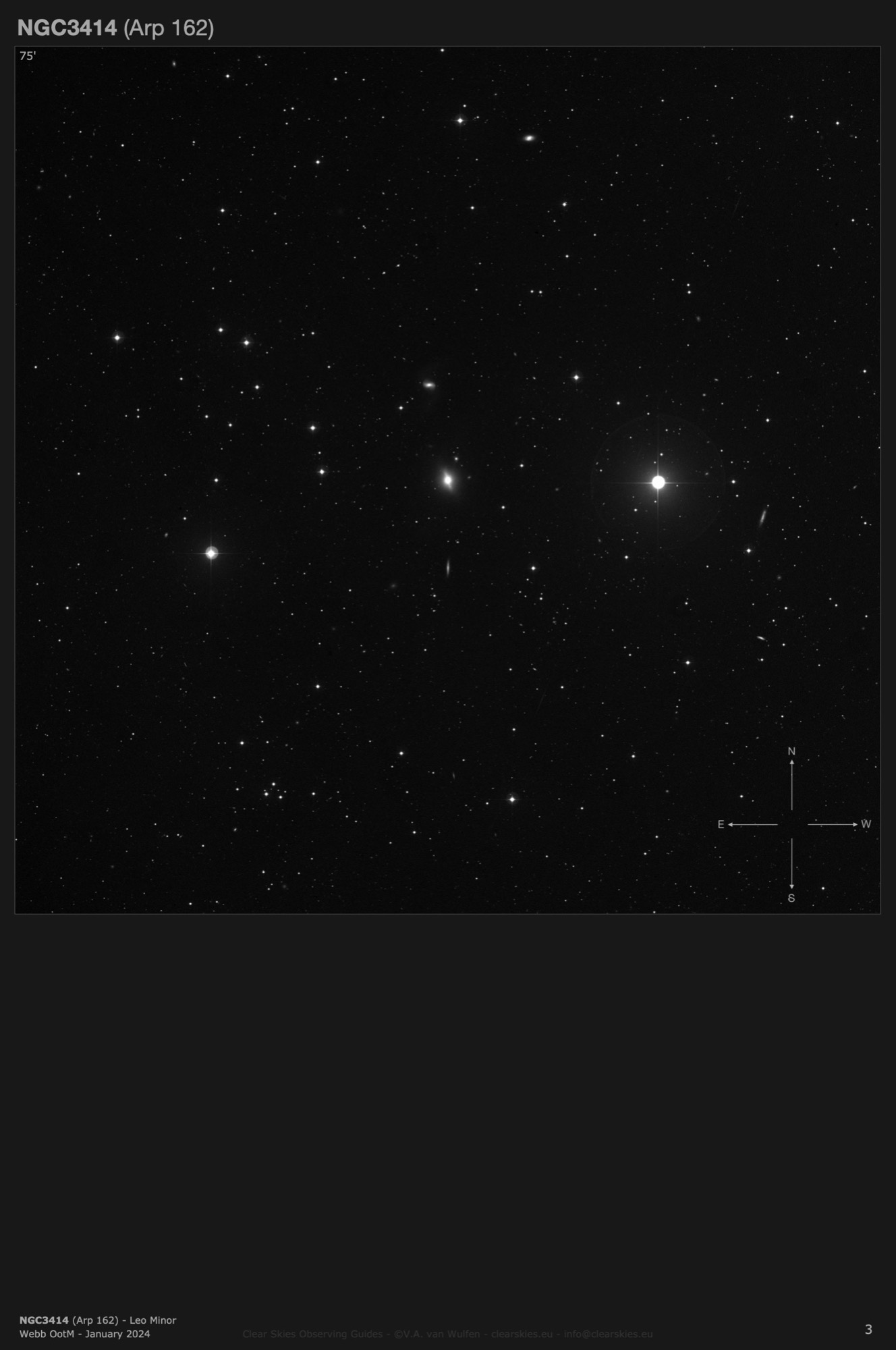 Galaxy NGC3414 (Arp 162) in Leo Minor Galaxy NGC3414 (Arp 162) in Leo Minor