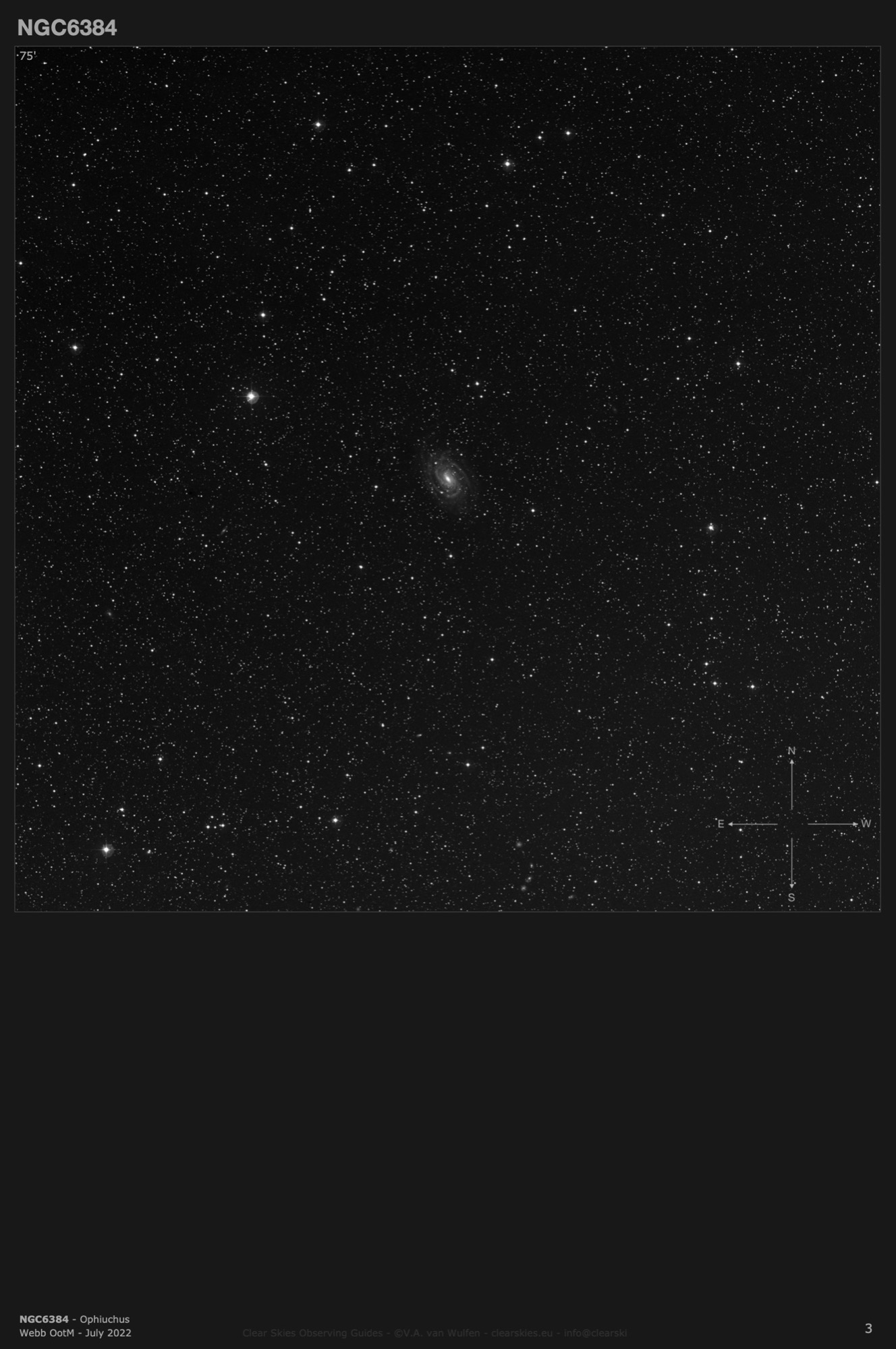 Galaxy NGC6384 in Ophiuchus Galaxy NGC6384 in Ophiuchus