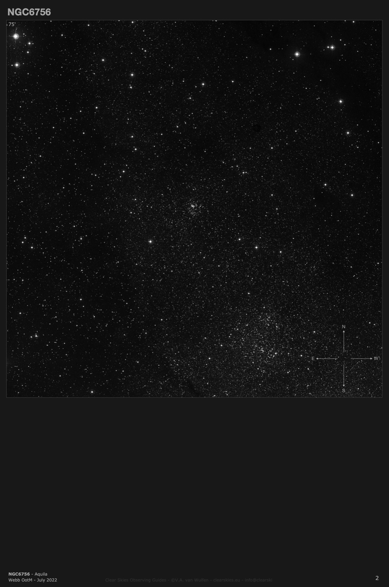 Open cluster NGC6756 in Aquila Open cluster NGC6756 in Aquila