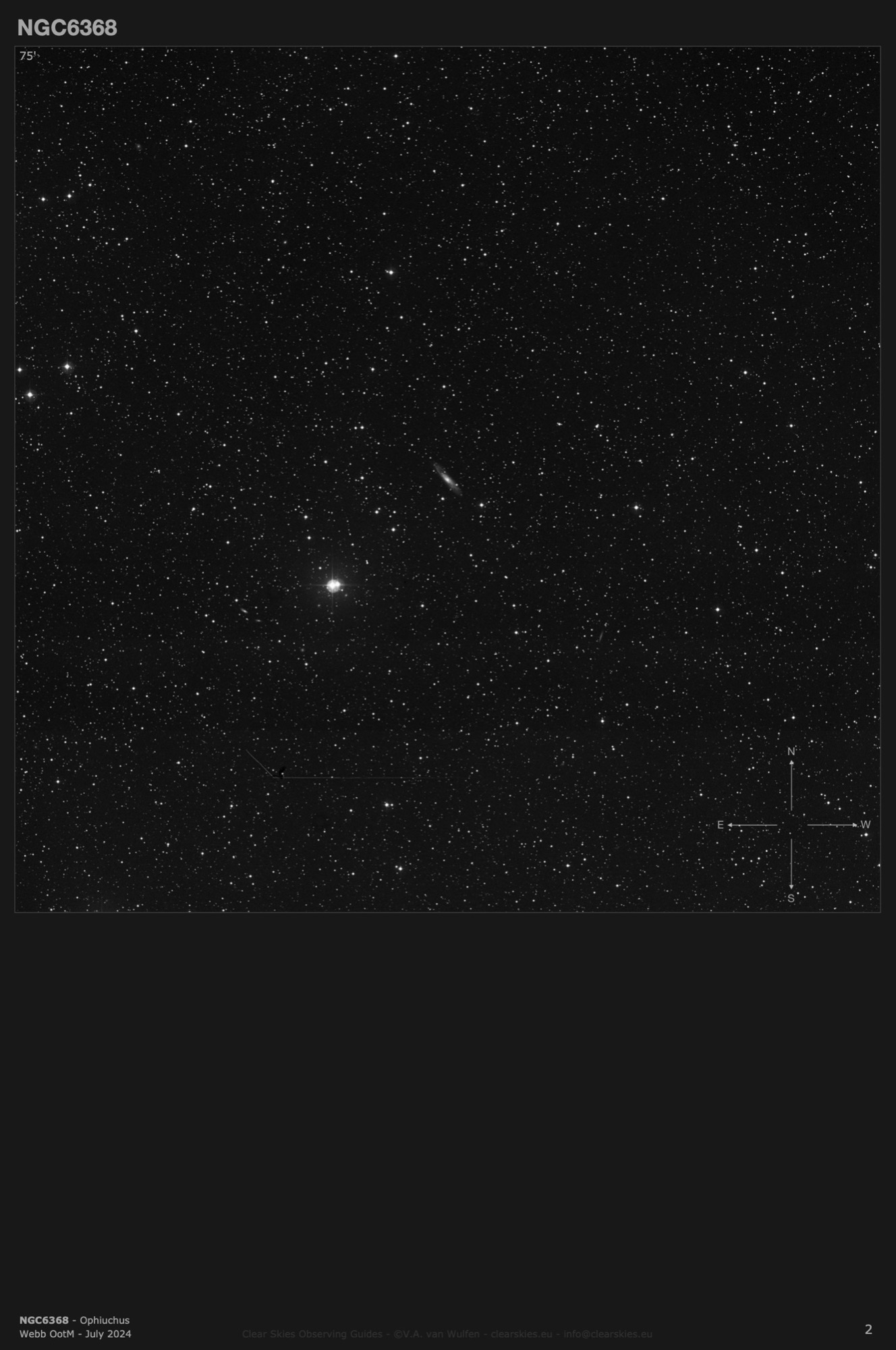 Galaxy NGC6368 in Ophiuchus Galaxy NGC6368 in Ophiuchus