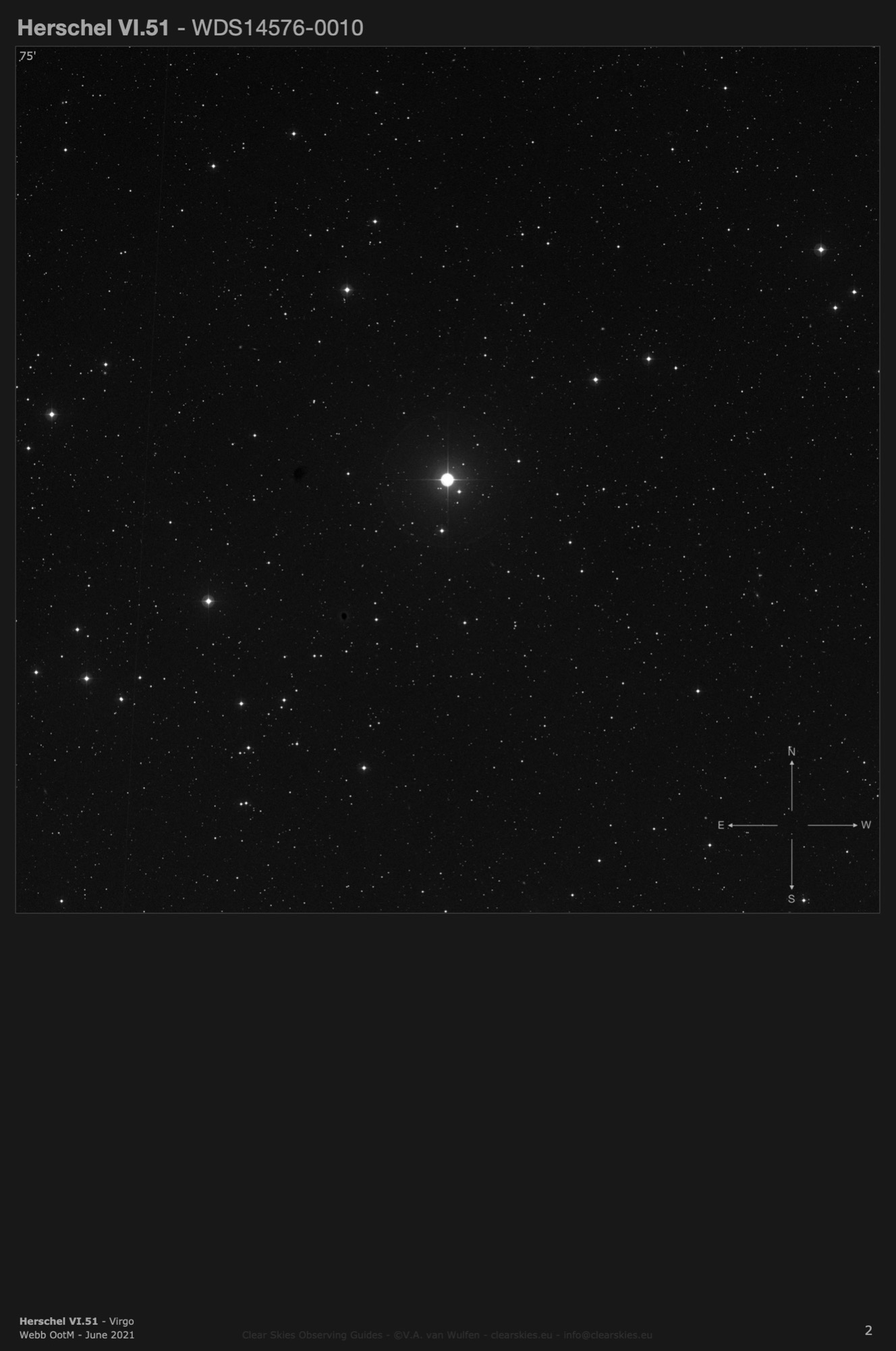 Herschel VI 51 (WDS14576-0010) in Virgo Herschel VI 51 (WDS14576-0010) in Virgo