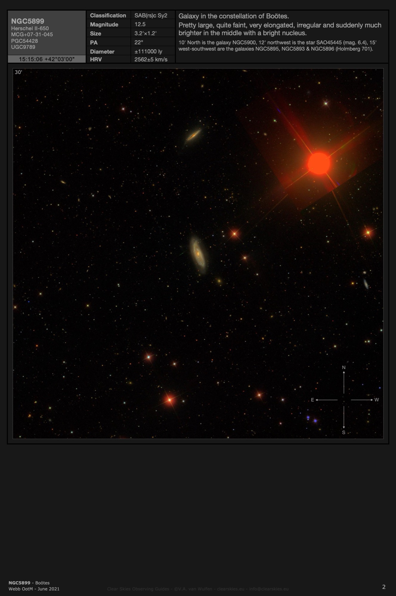Galaxy NGC5899 in Boötes Galaxy NGC5899 in Boötes