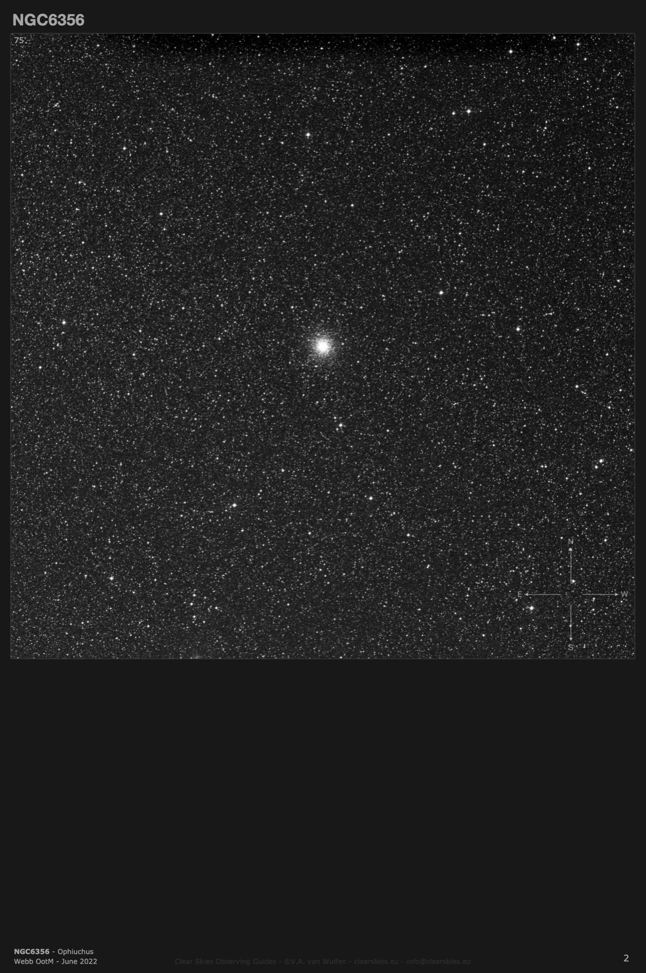 Globular cluster NGC6356 in Ophiuchus Globular cluster NGC6356 in Ophiuchus