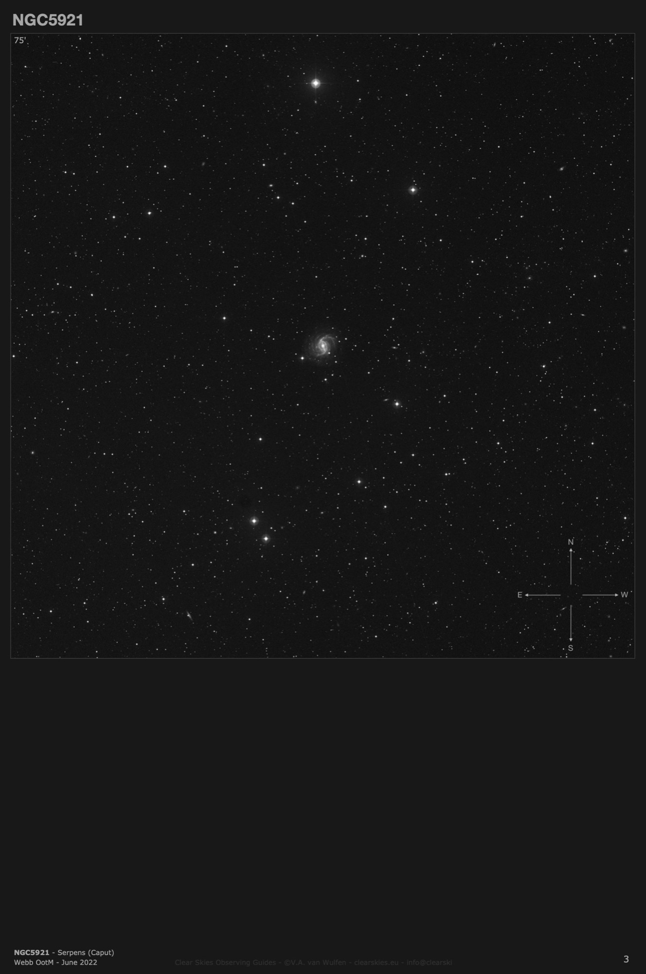 Galaxy NGC5921 in Serpens (Caput) Galaxy NGC5921 in Serpens (Caput)