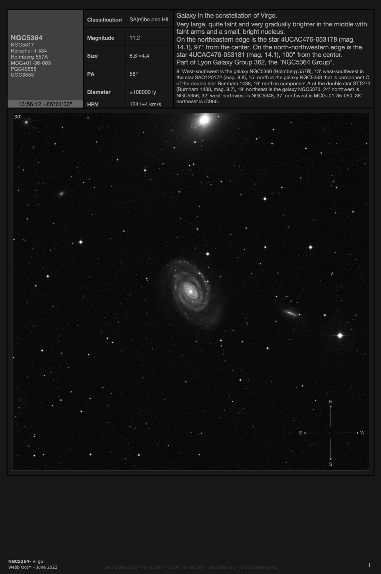 Galaxy NGC5364 in Virgo Galaxy NGC5364 in Virgo