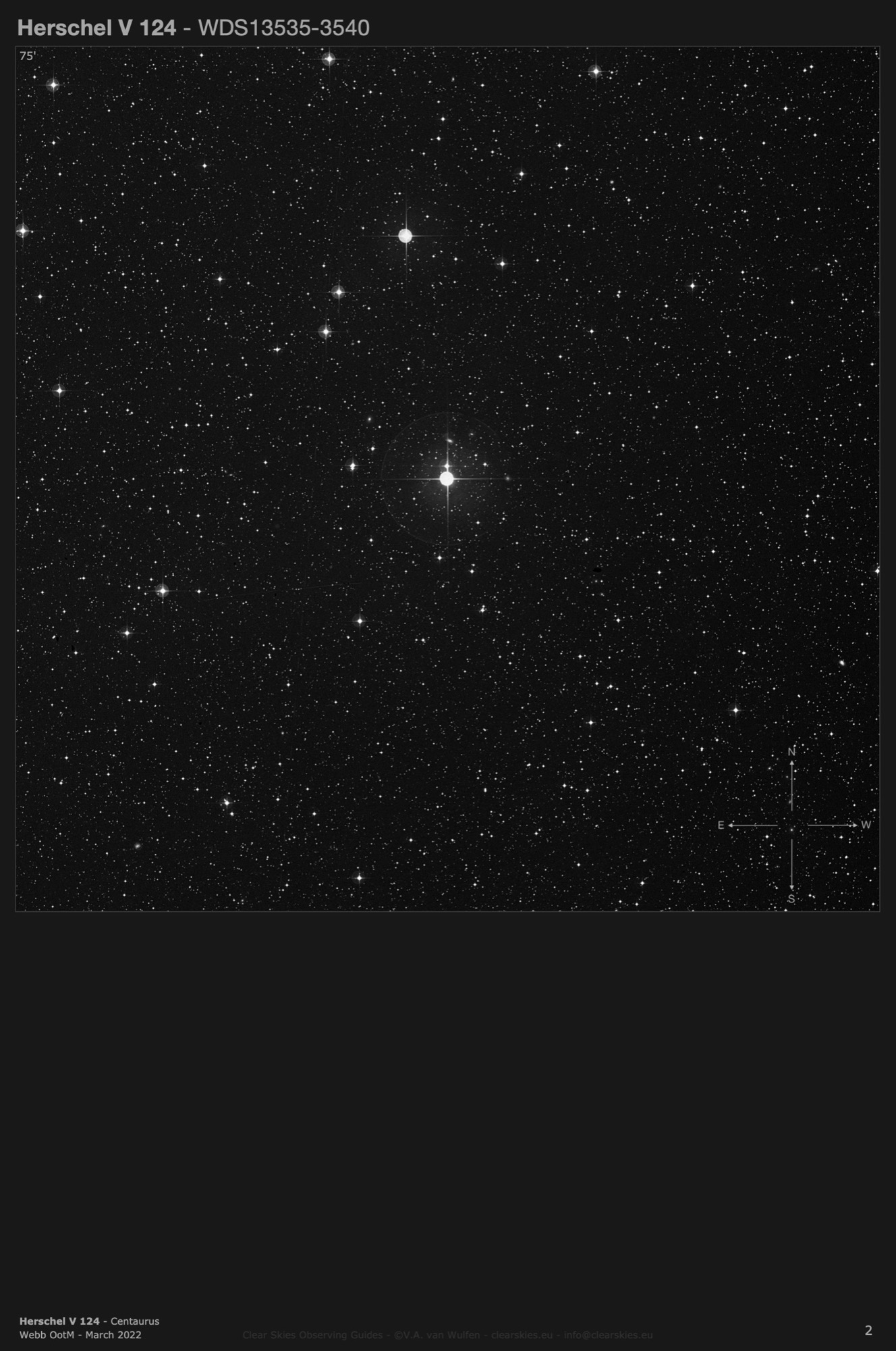 Herschel V 124 (WDS13535-3540) in Centaurus Herschel V 124 (WDS13535-3540) in Centaurus