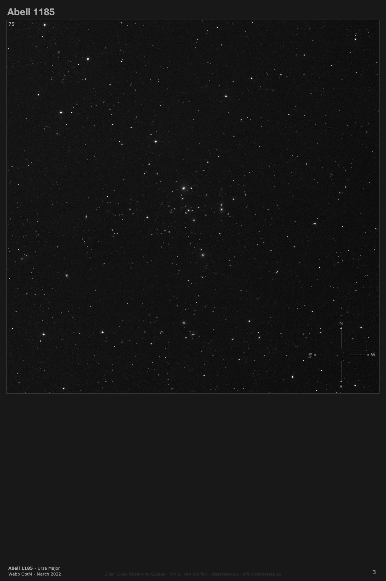 Galaxy cluster Abell 1185 in Ursa Major Galaxy cluster Abell 1185 in Ursa Major