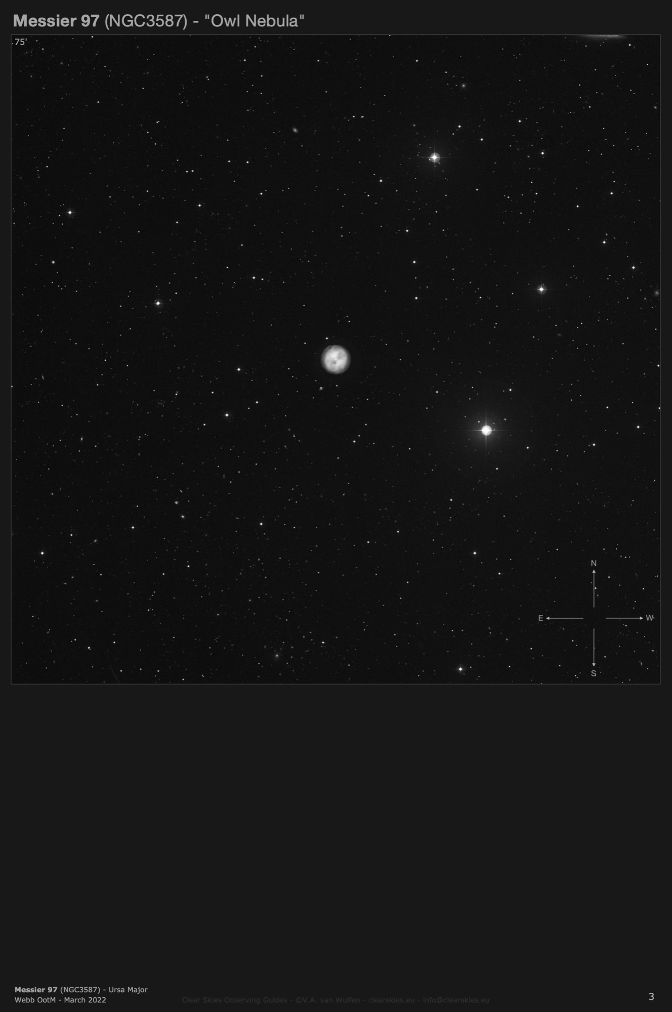 Planetary nebula Messier 97 (NGC3587) - the "Owl Nebula" in Ursa Major Planetary nebula Messier 97 (NGC3587) - the "Owl Nebula" in Ursa Major