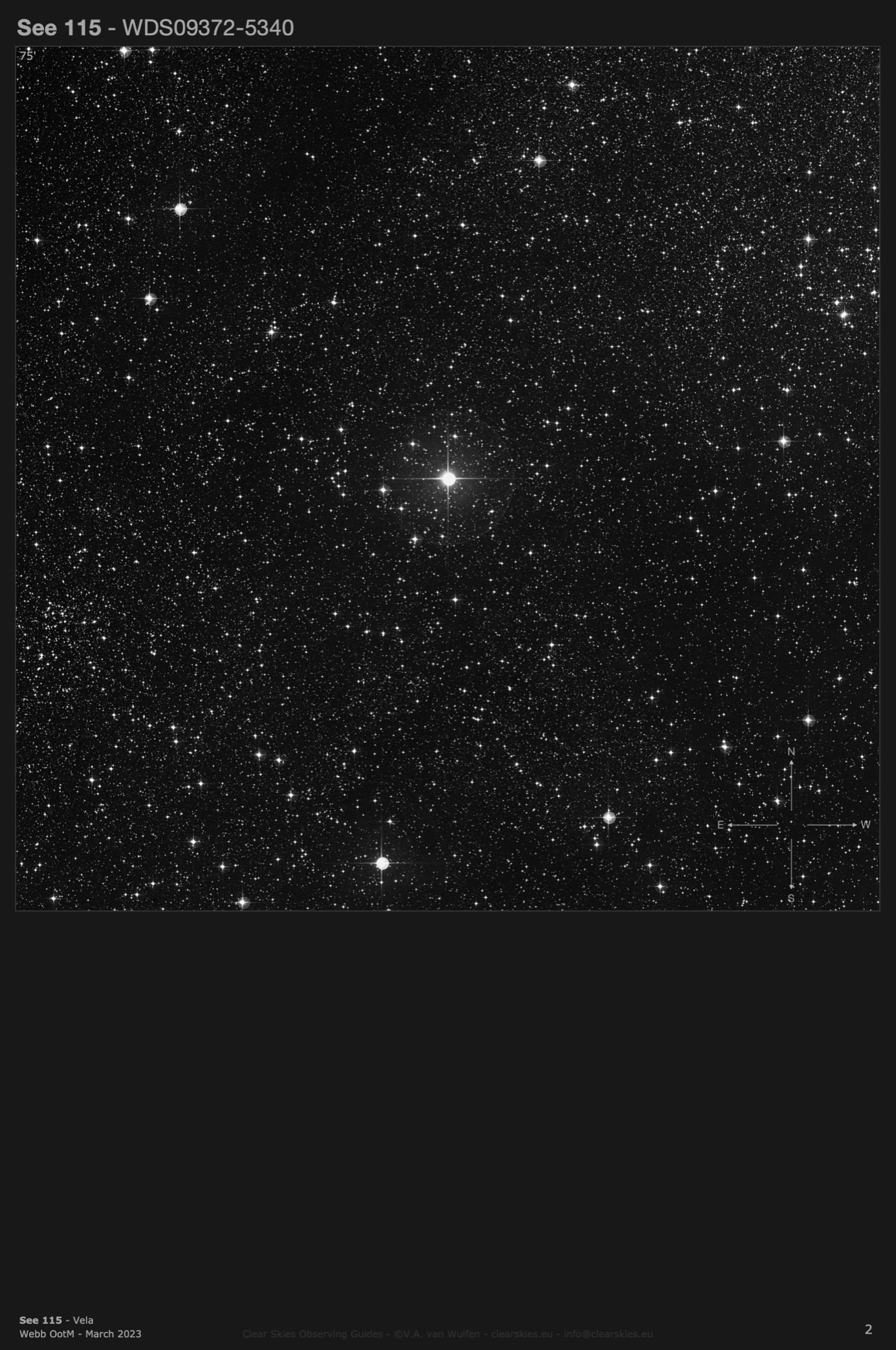 See 115 (WDS09372-5340) in Vela See 115 (WDS09372-5340) in Vela