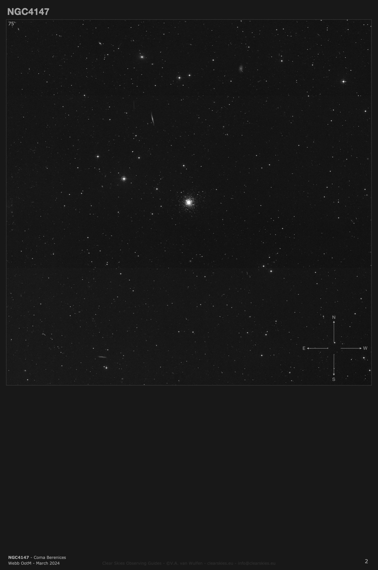 Globular cluster NGC4147 in Coma Berenices Globular cluster NGC4147 in Coma Berenices