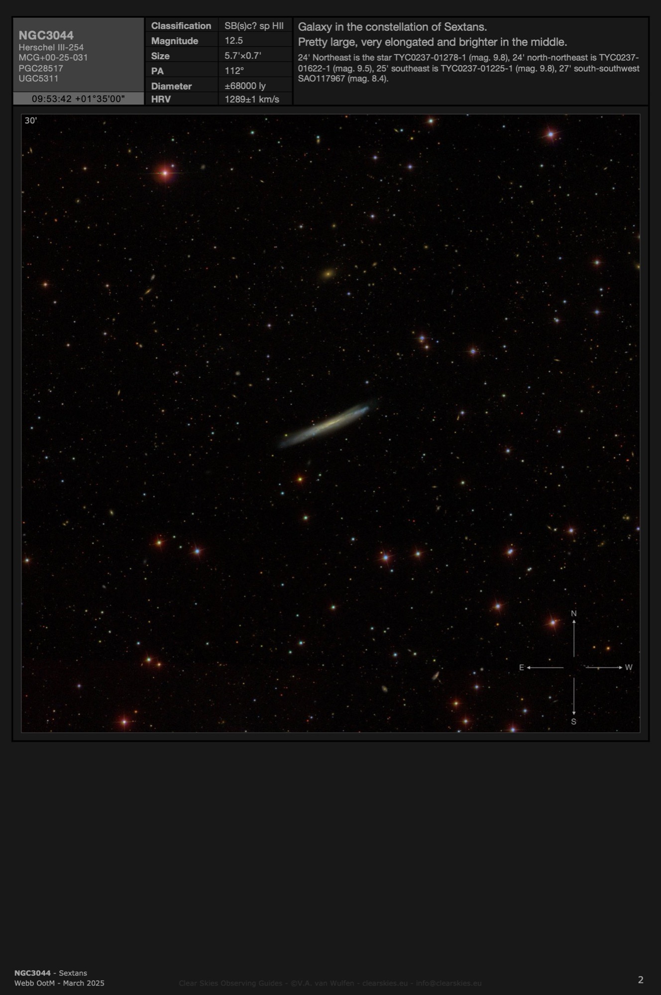 Galaxy NGC3044 in Sextans Galaxy NGC3044 in Sextans