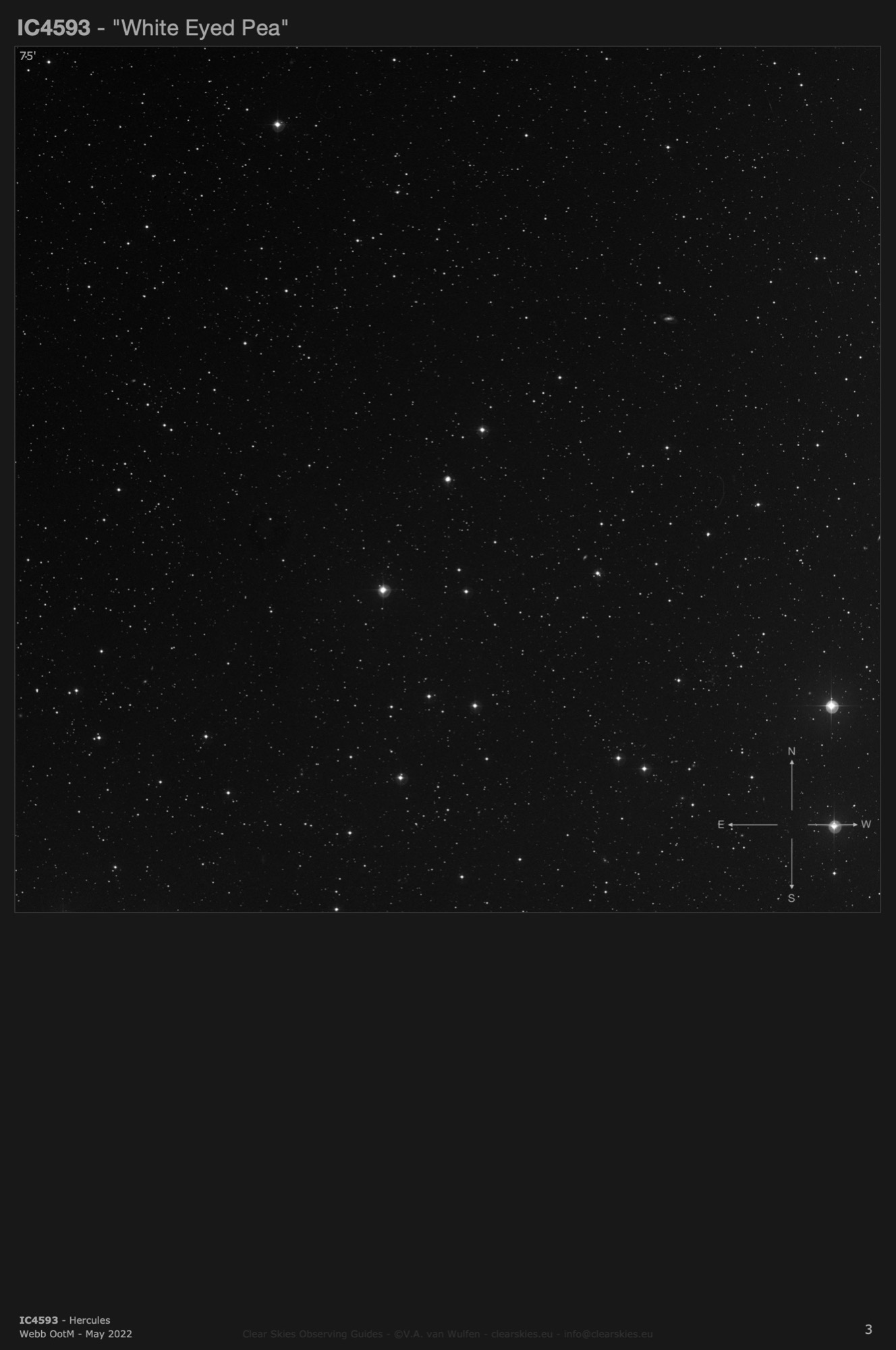 Planetary nebula IC4593 - the "White Eyed Pea" in Hercules Planetary nebula IC4593 - the "White Eyed Pea" in Hercules
