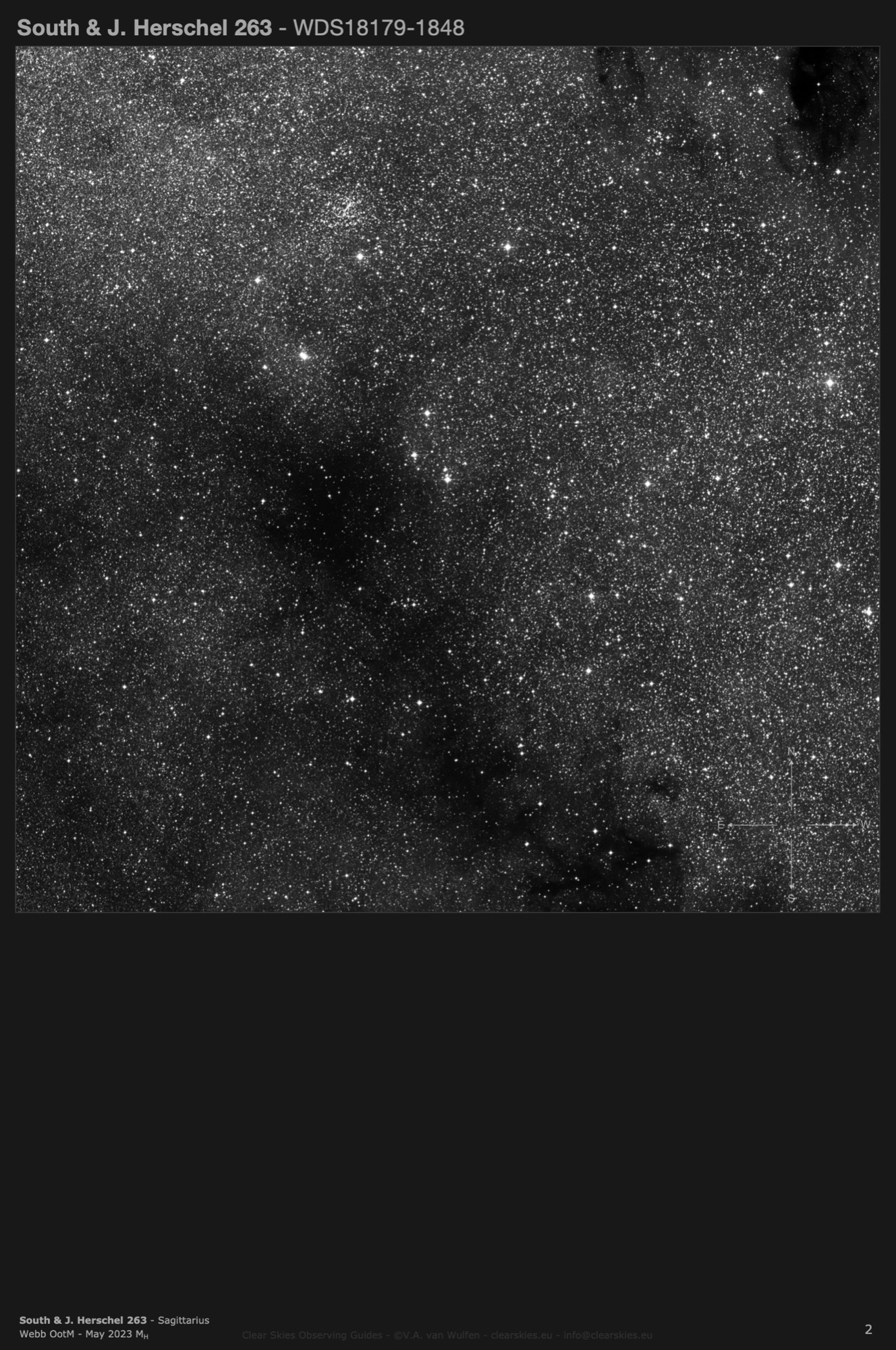 South & J. Herschel 263 (WDS18179-1848) in Sagittarius South & J. Herschel 263 (WDS18179-1848) in Sagittarius