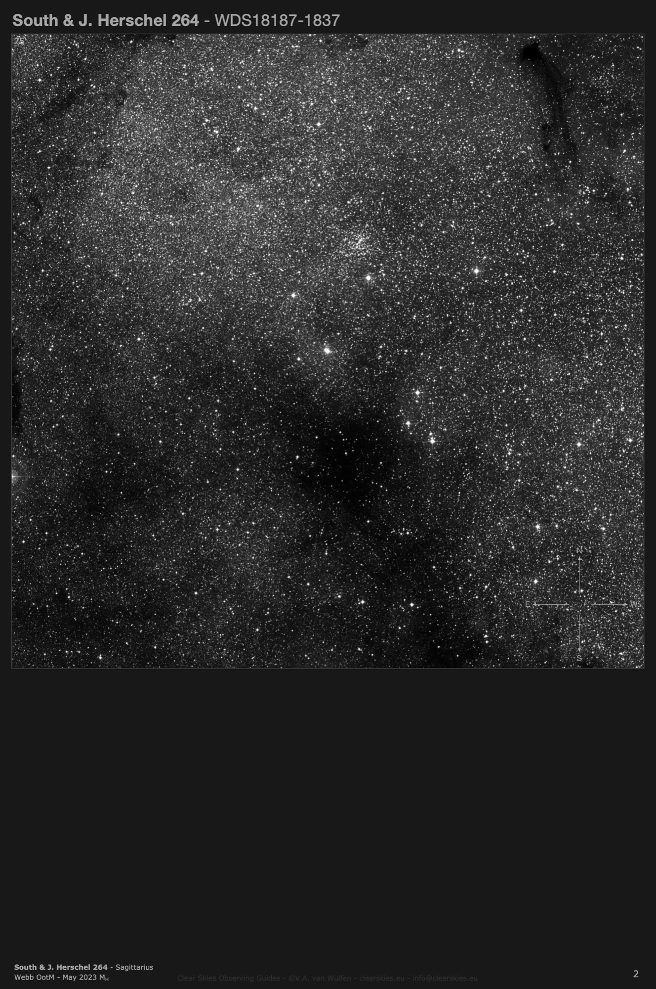South & J. Herschel 264 (WDS18187-1837) in Sagittarius South & J. Herschel 264 (WDS18187-1837) in Sagittarius