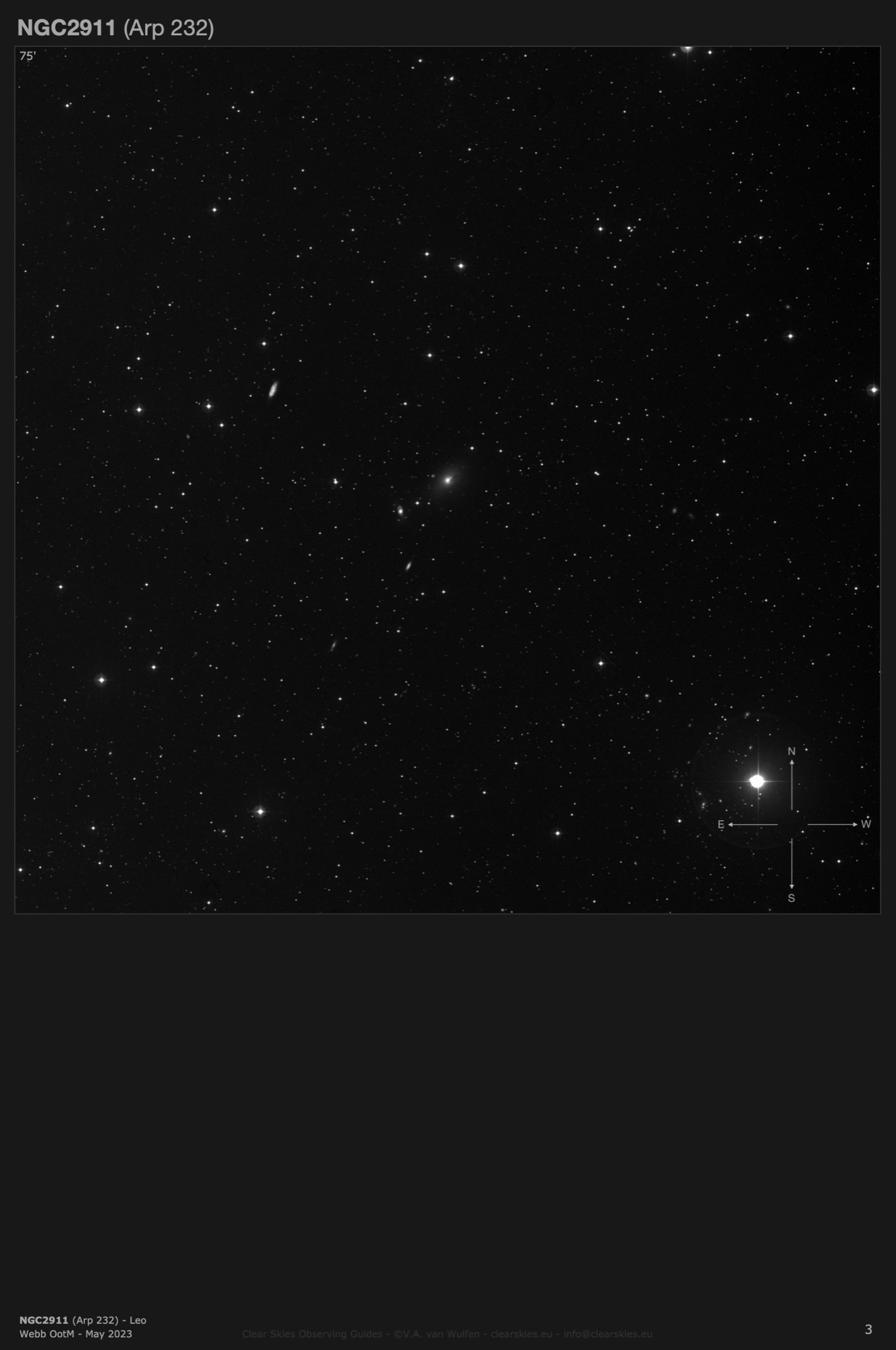 Galaxy NGC2911 (Arp 232) in Leo Galaxy NGC2911 (Arp 232) in Leo