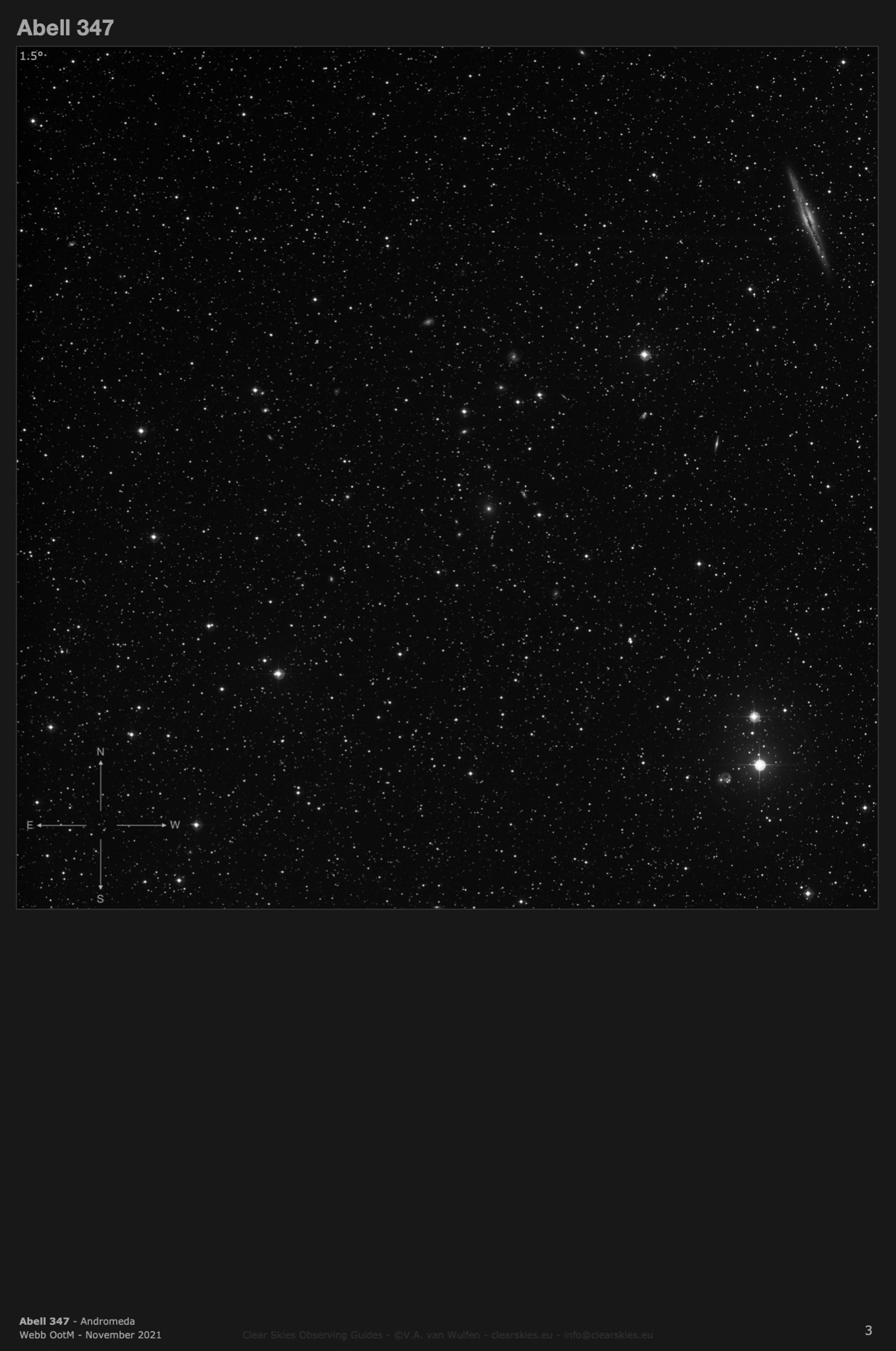 Galaxy cluster Abell 347 in Andromeda Galaxy cluster Abell 347 in Andromeda