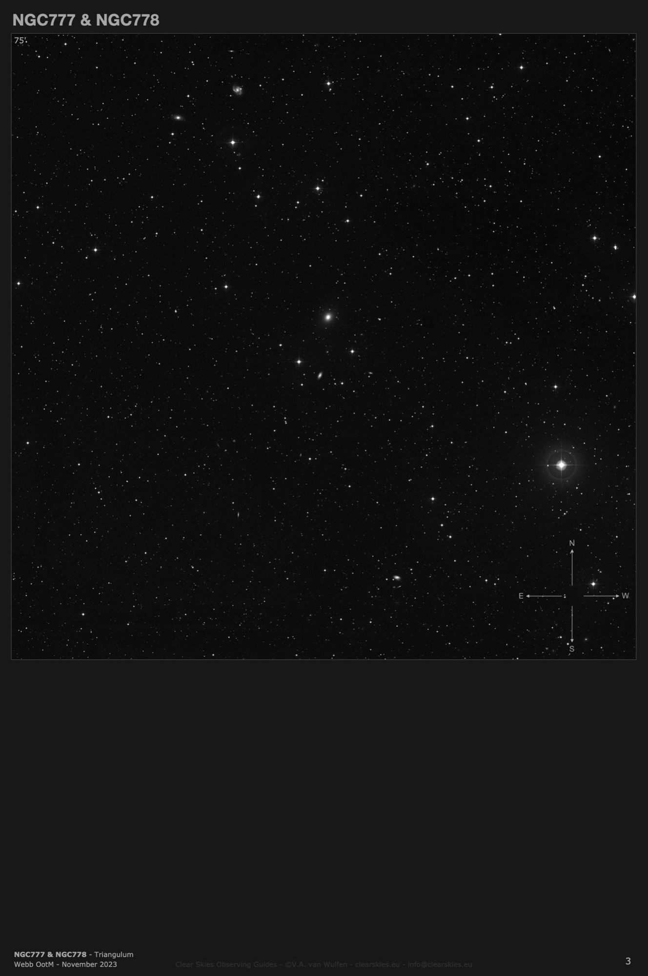 Galaxy pair NGC777 & NGC778 in Triangulum Galaxy pair NGC777 & NGC778 in Triangulum