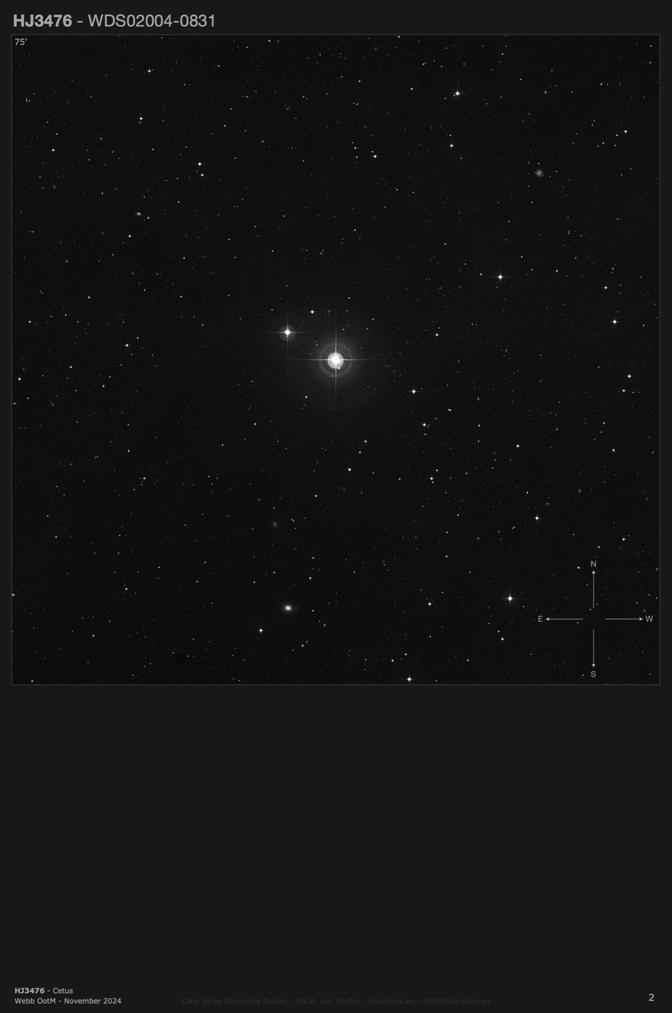 HJ3476 (WDS02004-0831) in Cetus HJ3476 (WDS02004-0831) in Cetus