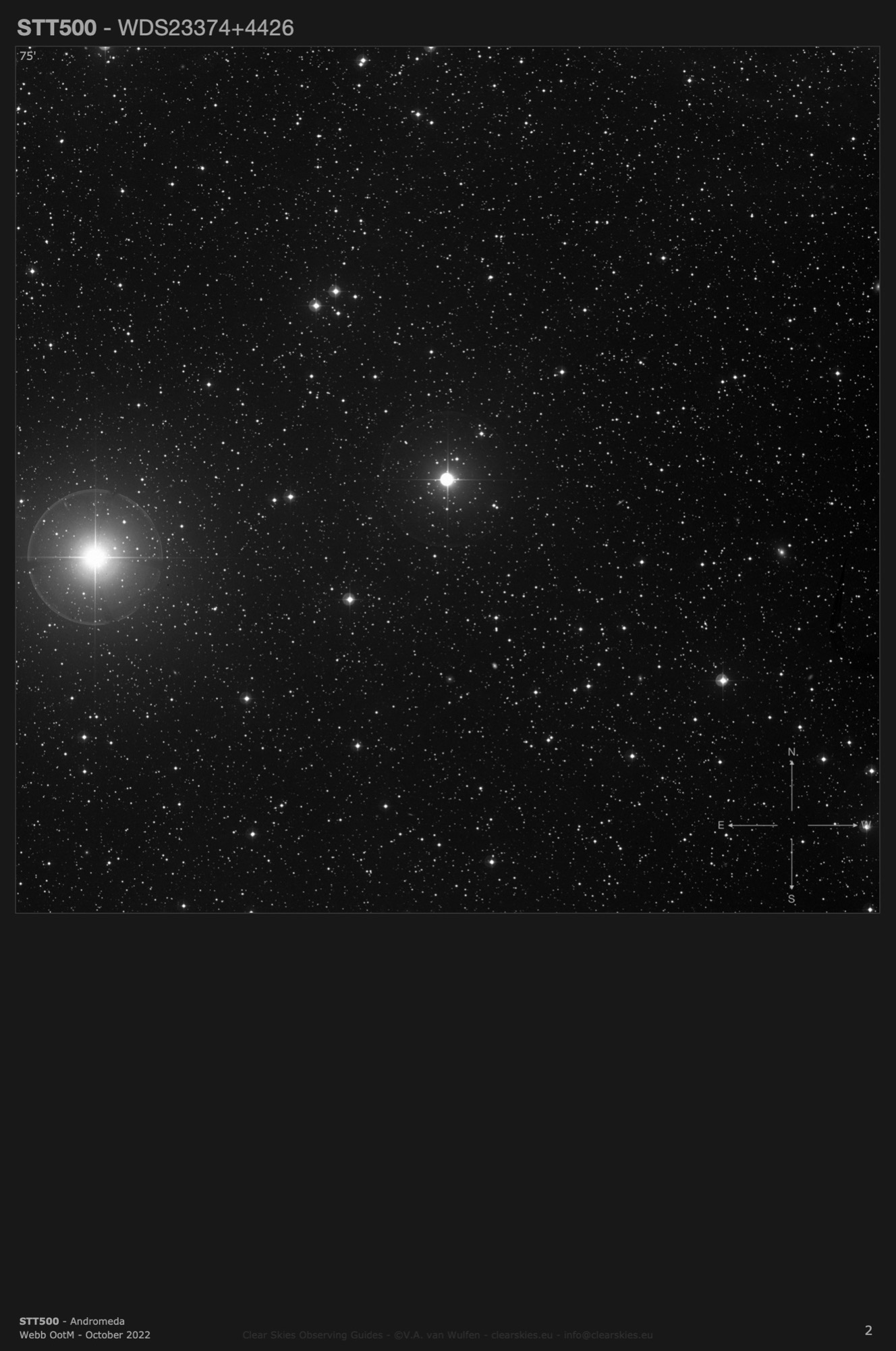 STT500 (WDS23374+4426) in Andromeda STT500 (WDS23374+4426) in Andromeda