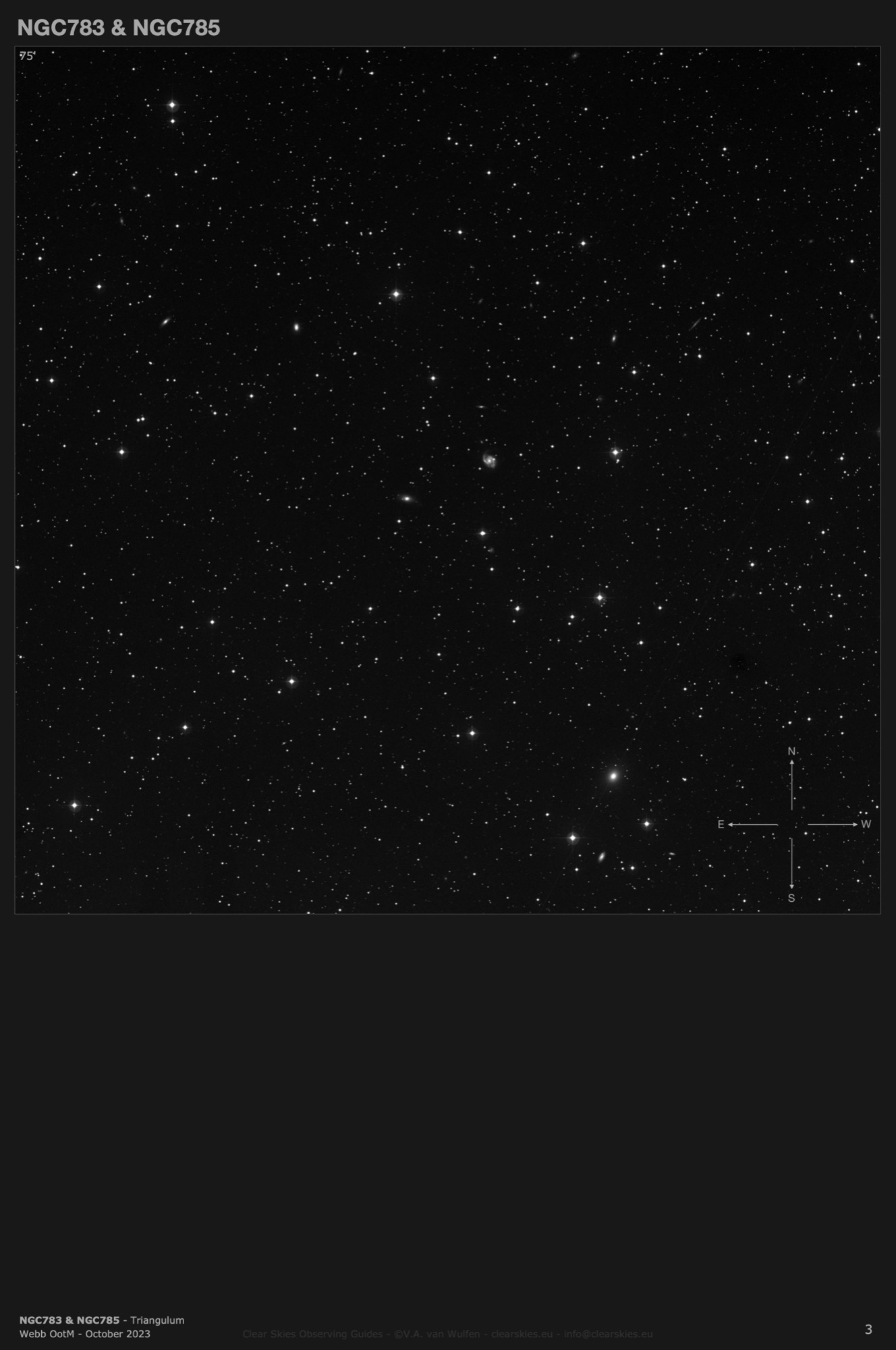 Galaxy pair NGC783 & NGC785 in Triangulum Galaxy pair NGC783 & NGC785 in Triangulum
