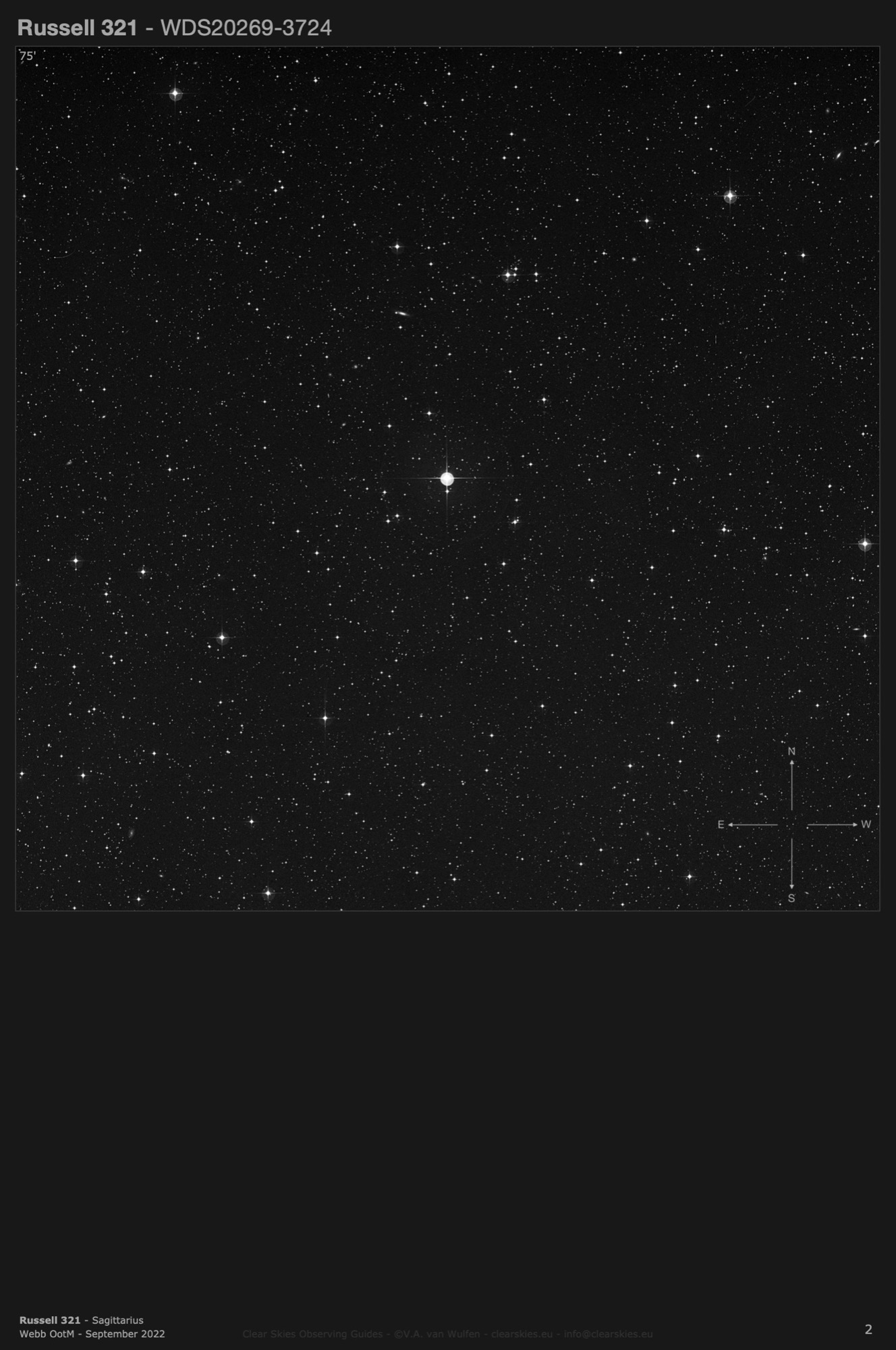 Russel 321 (WDS19043-2132) in Sagittarius Russel 321 (WDS19043-2132) in Sagittarius