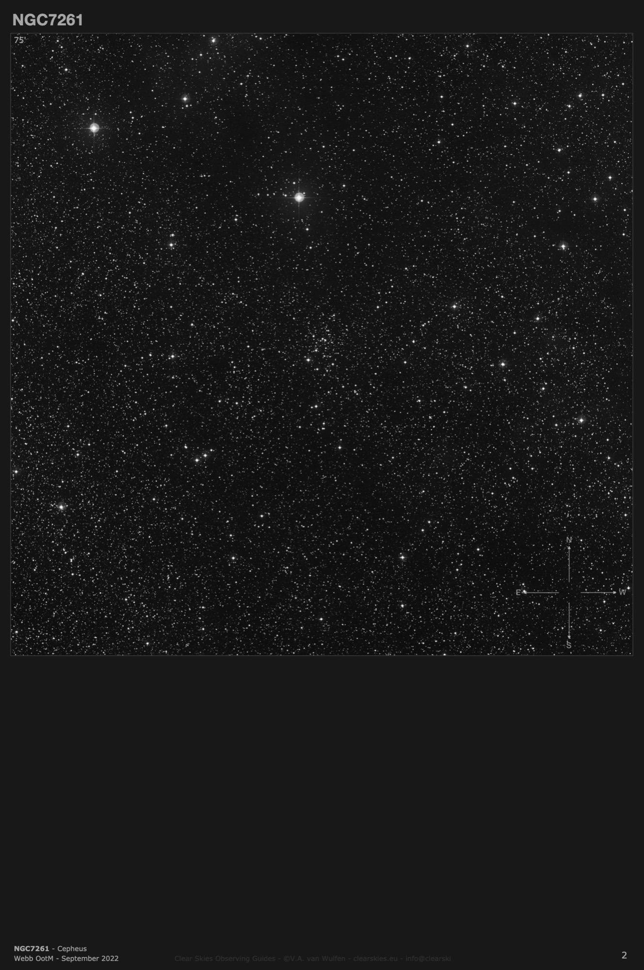 Open cluster NGC7261 in Cepheus Open cluster NGC7261 in Cepheus
