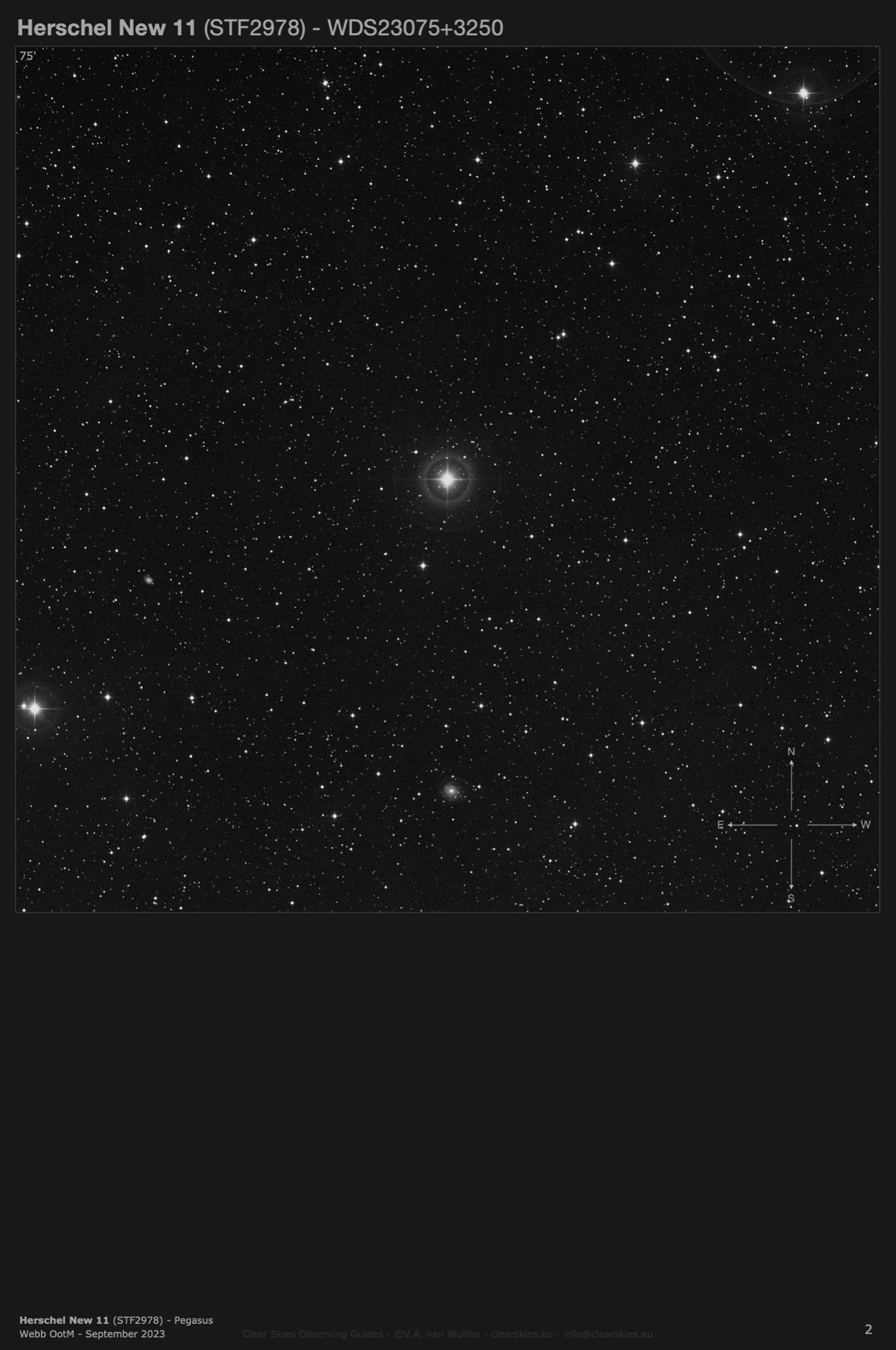 Herschel New 11 (STF2978 - WDS23075+3250) in Pegasus Herschel New 11 (STF2978 - WDS23075+3250) in Pegasus