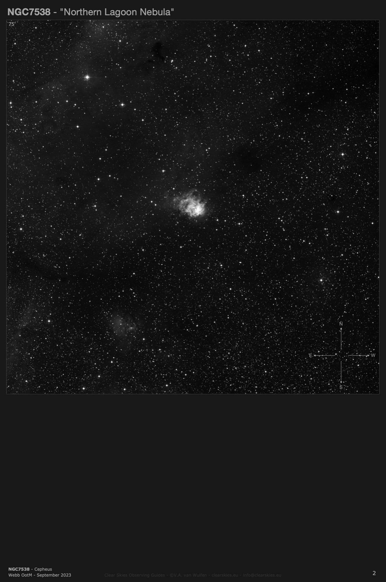 Emission nebula NGC7538 - the "Northern Lagoon Nebula" in Cepheus Emission nebula NGC7538 - the "Northern Lagoon Nebula" in Cepheus