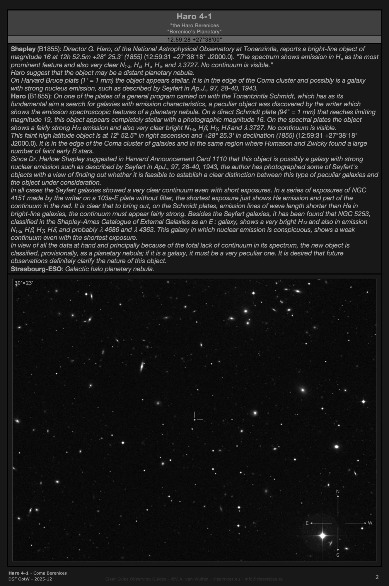 Planetary nebula Haro 4-1 (PK 049+88.1) - "the Haro Berenice" in Coma Berenices Planetary nebula Haro 4-1 (PK 049+88.1) - "the Haro Berenice" in Coma Berenices