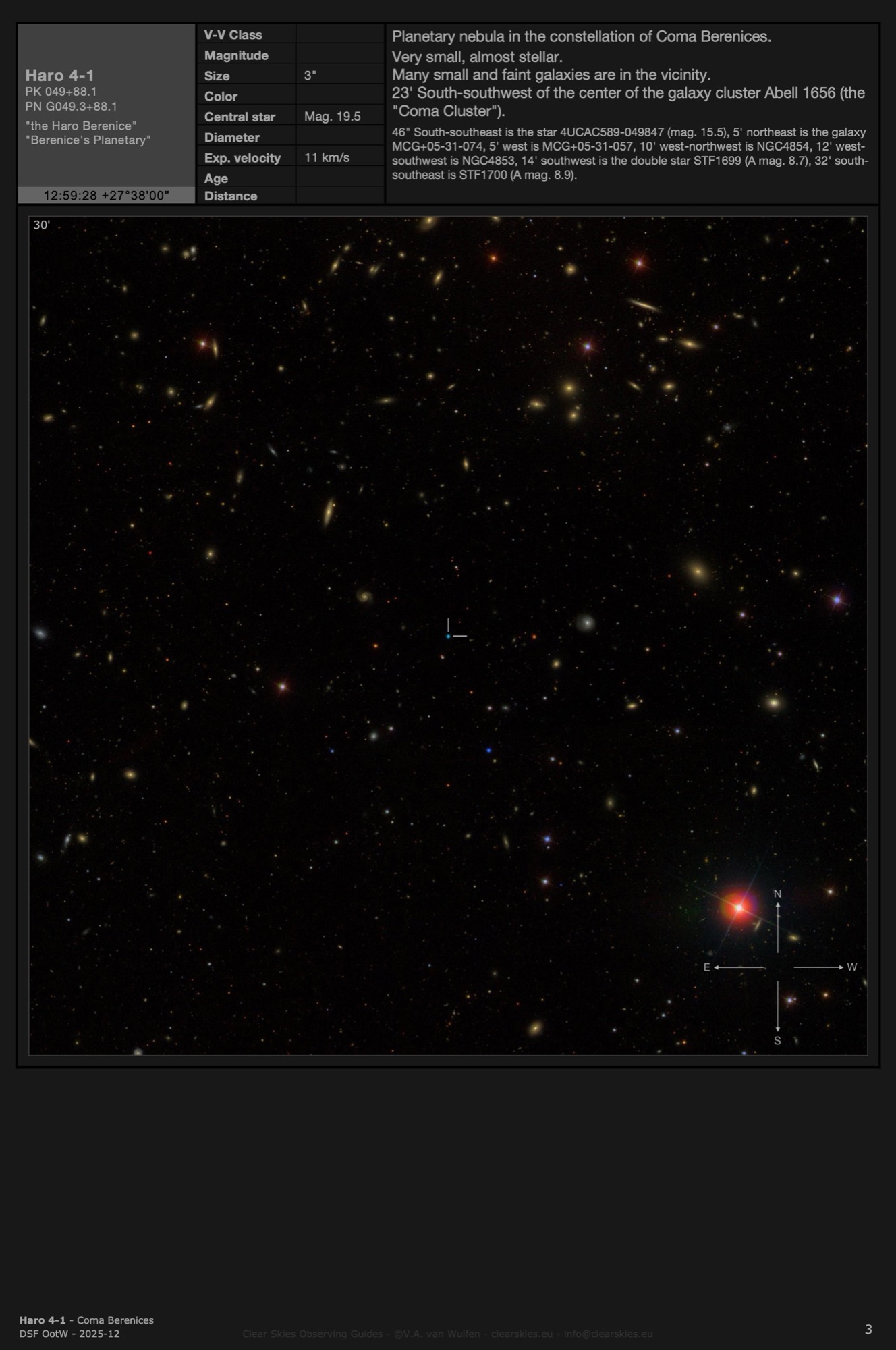 Planetary nebula Haro 4-1 (PK 049+88.1) - "the Haro Berenice" in Coma Berenices Planetary nebula Haro 4-1 (PK 049+88.1) - "the Haro Berenice" in Coma Berenices