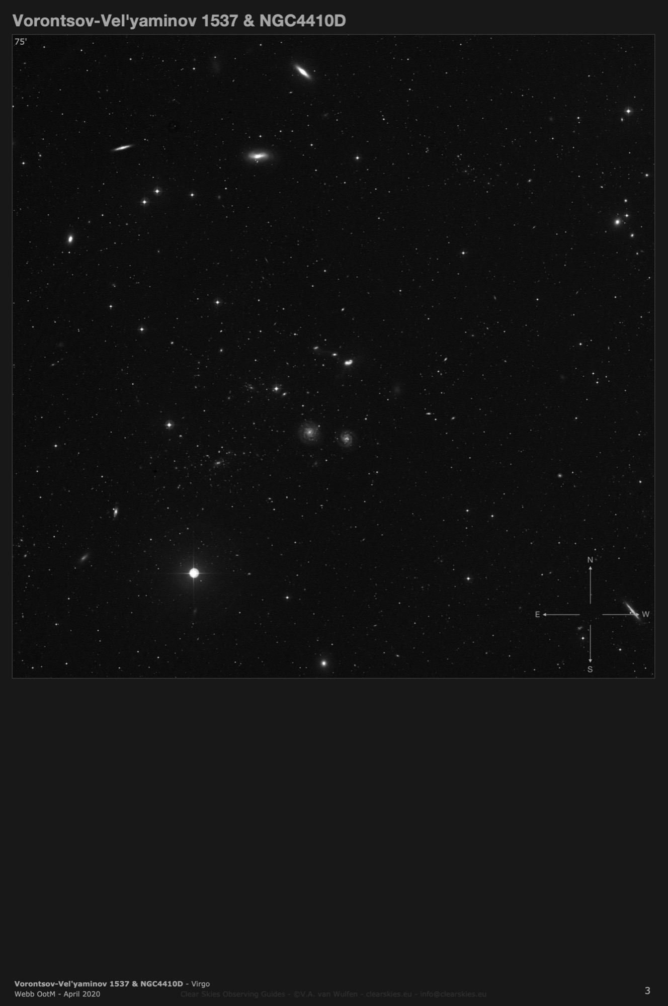 Galaxy group Vorontsov-Vel'yaminov 1537 & NGC4410D in Virgo Galaxy group Vorontsov-Vel'yaminov 1537 & NGC4410D in Virgo