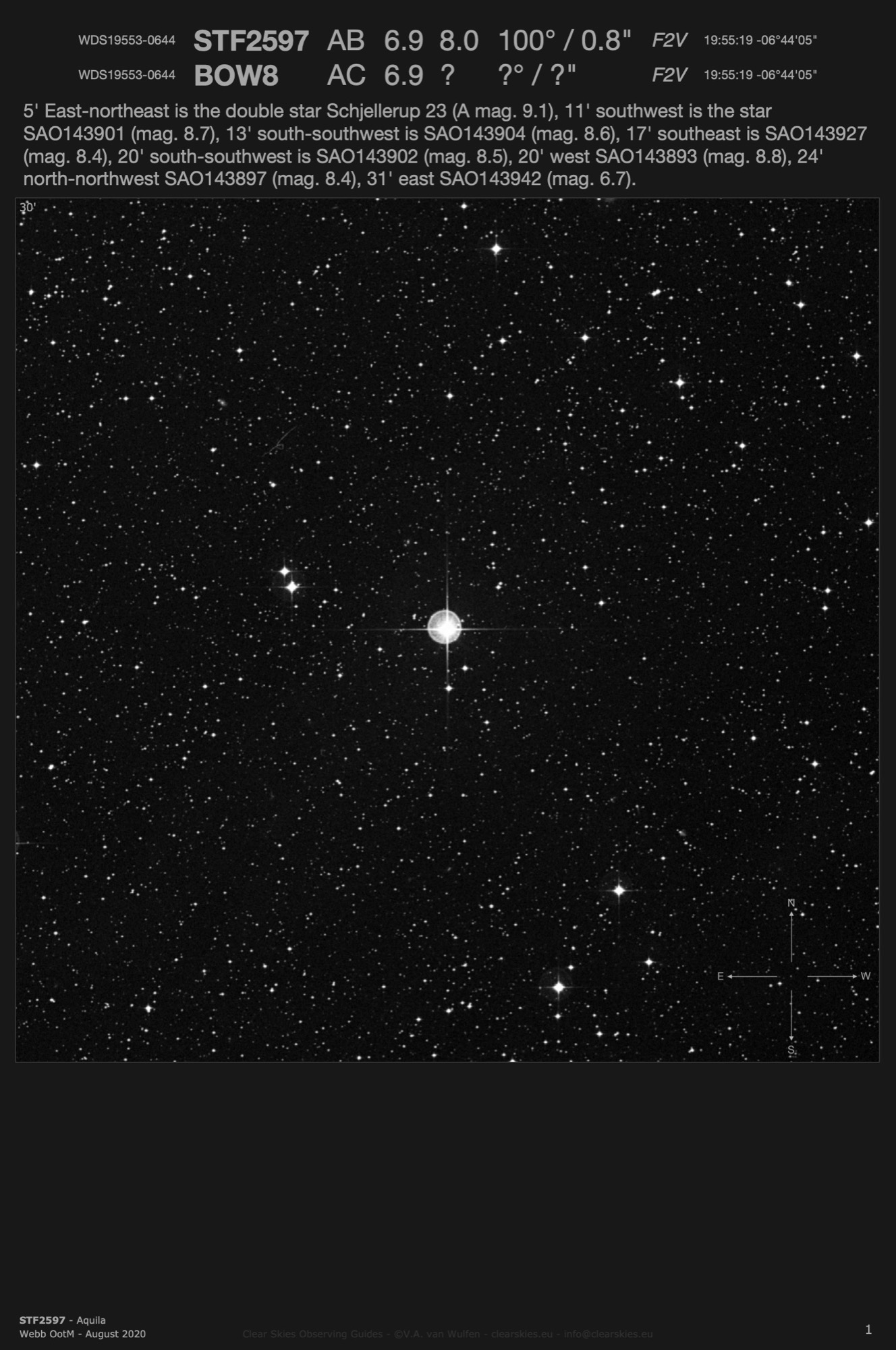 STF2597 (WDS19553-0644) in Aquila STF2597 (WDS19553-0644) in Aquila