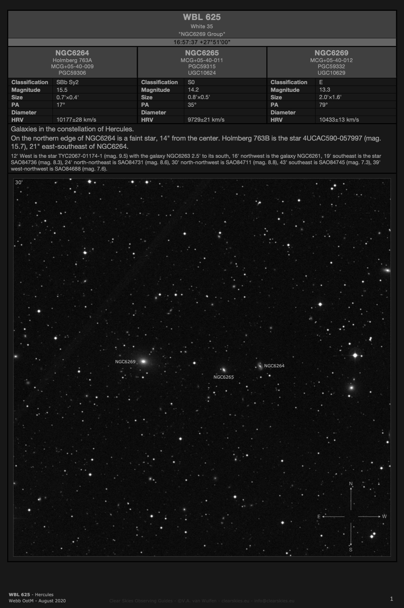 Galaxy group WBL 625 - the "NGC6269 Group" in Hercules Galaxy group WBL 625 - the "NGC6269 Group" in Hercules