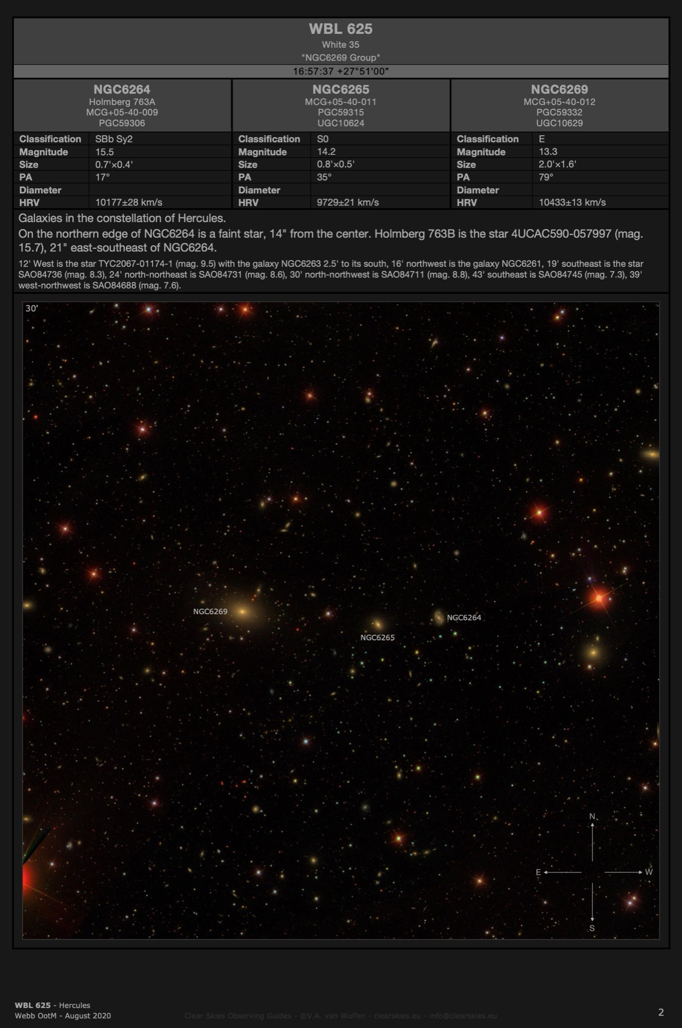 Galaxy group WBL 625 - the "NGC6269 Group" in Hercules Galaxy group WBL 625 - the "NGC6269 Group" in Hercules
