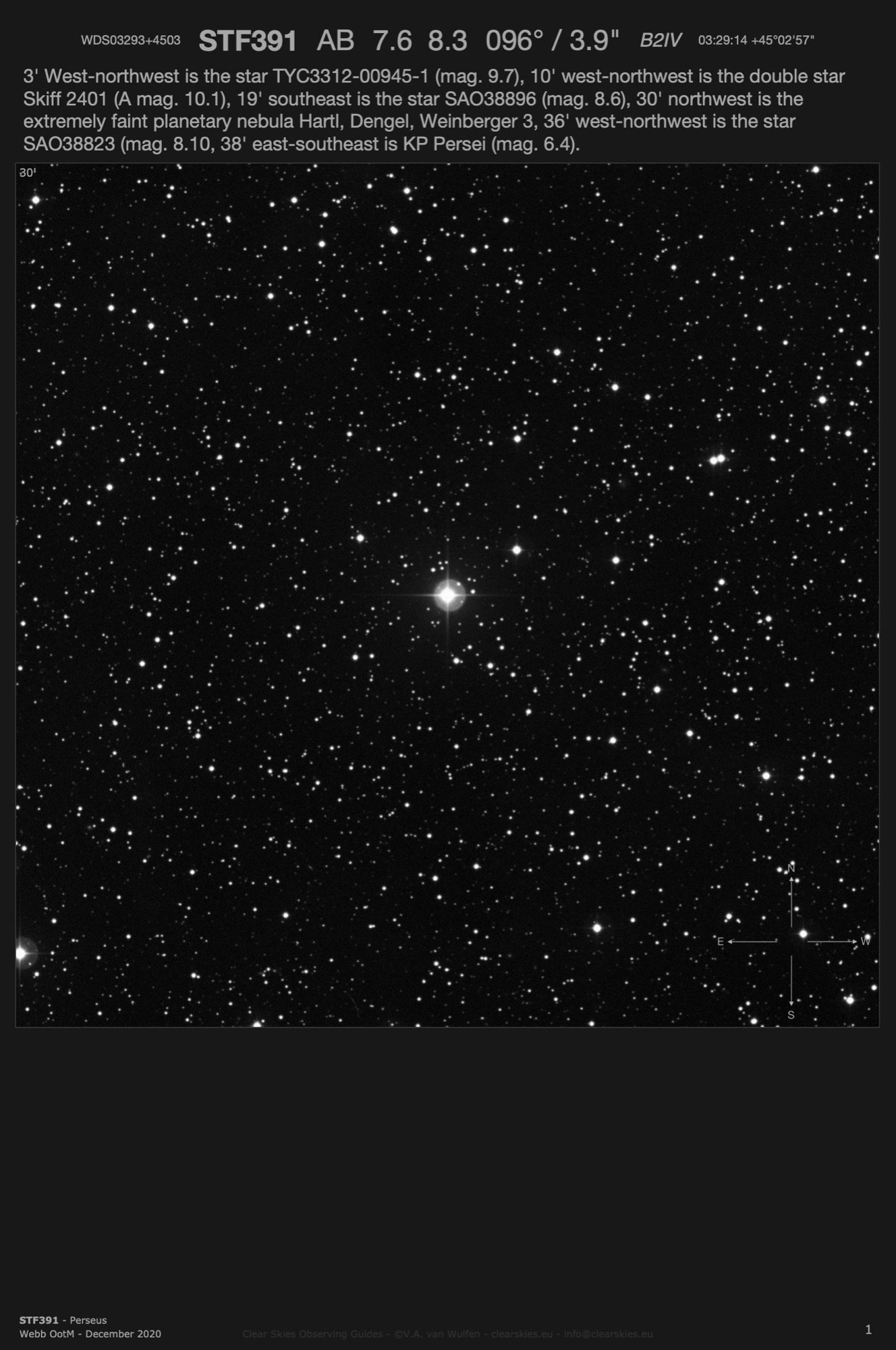 STF391 (WDS03293+4503) in Perseus STF391 (WDS03293+4503) in Perseus