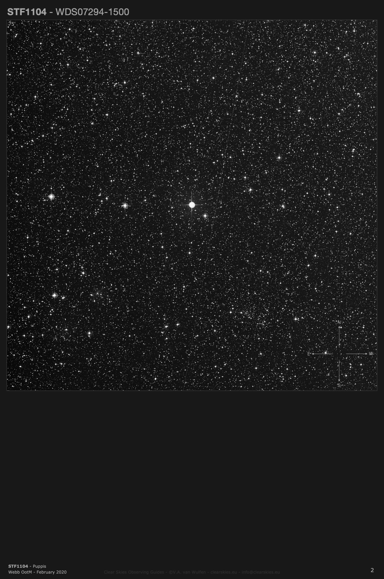 STF1104 (WDS07294-1500) in Puppis STF1104 (WDS07294-1500) in Puppis