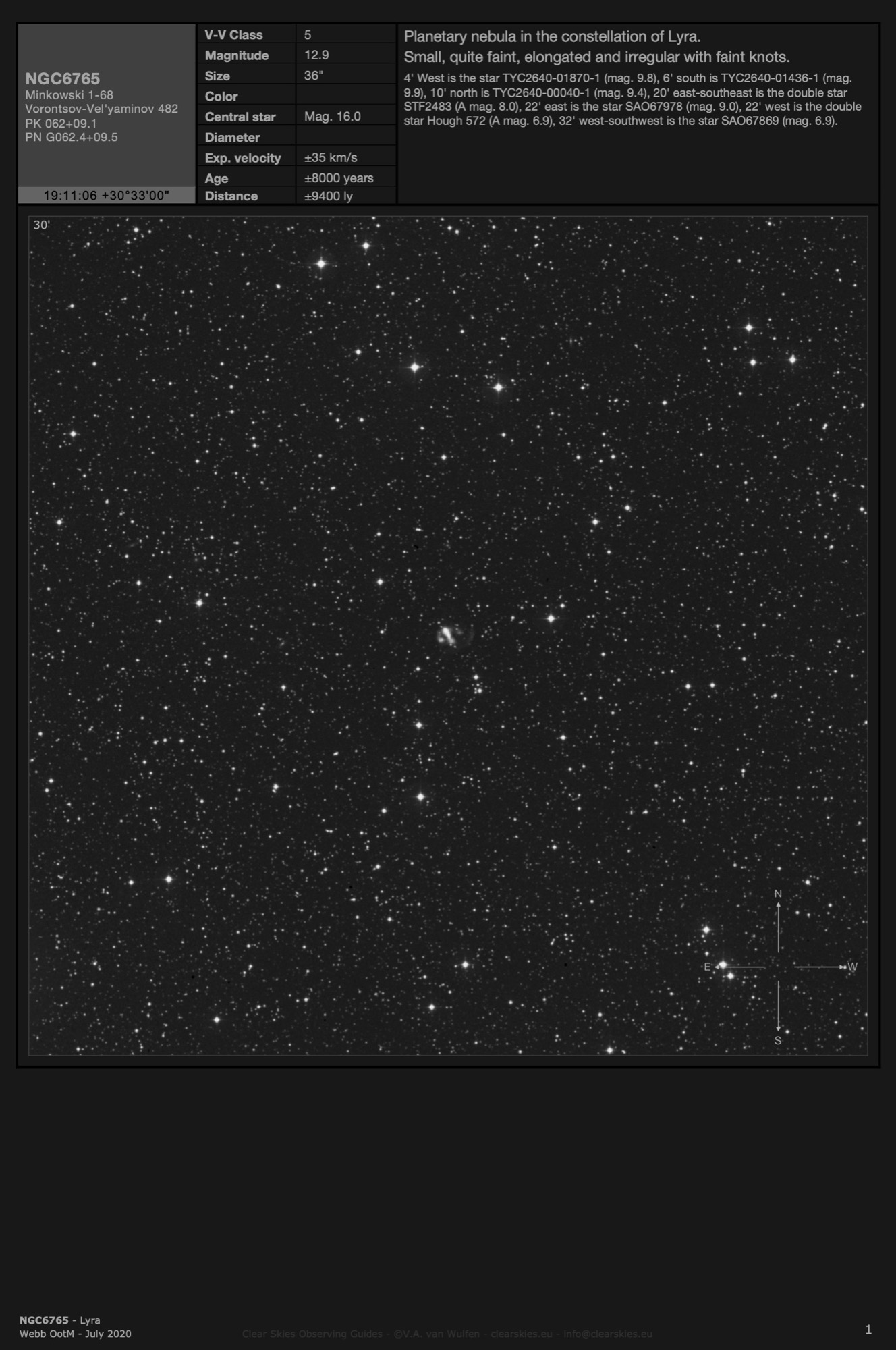 Planetary nebula NGC6765 in Lyra Planetary nebula NGC6765 in Lyra