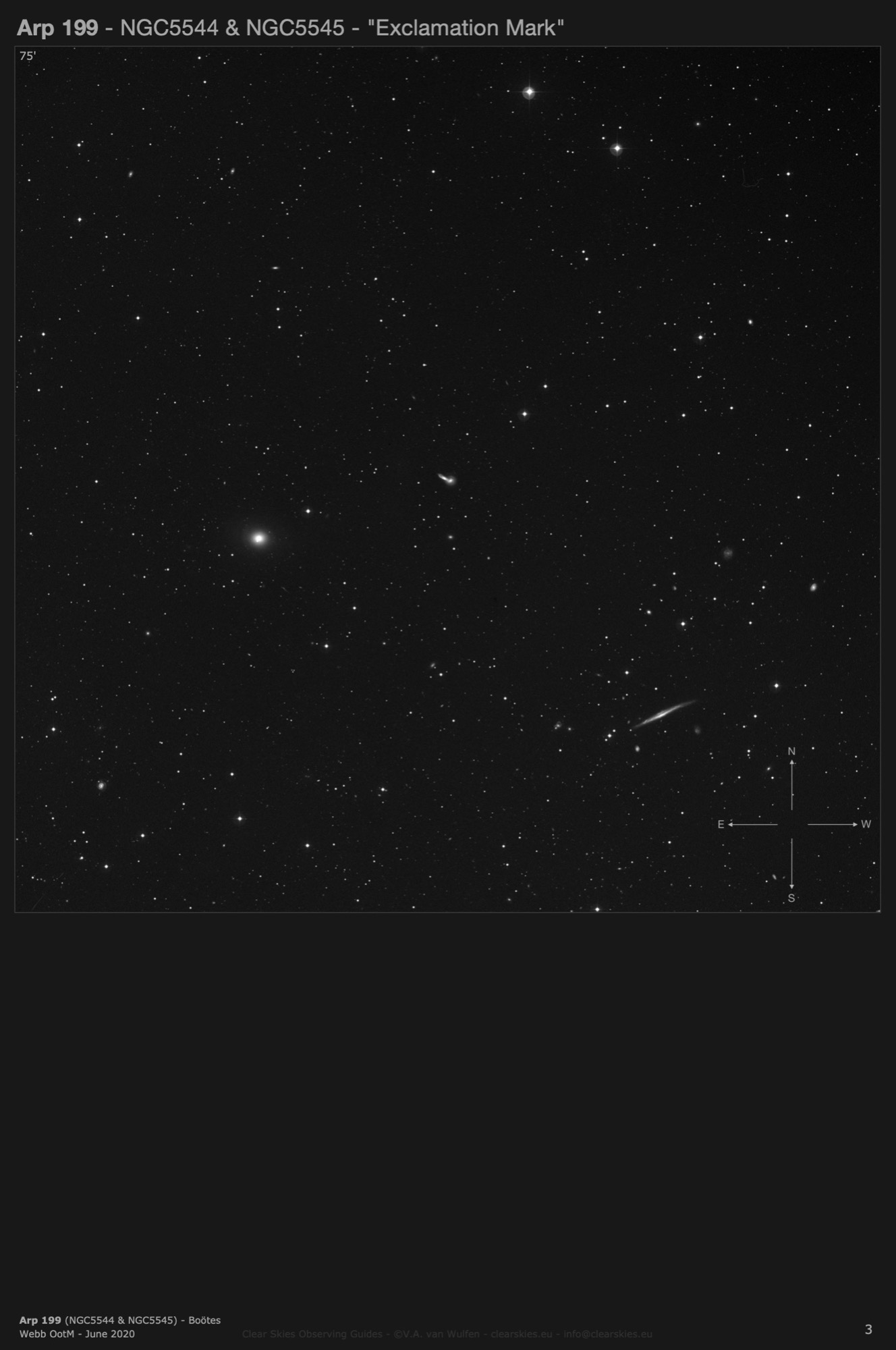 Galaxy pair Arp 199 (NGC5544 & NGC5545) - the "Exclamation Mark" in Boötes Galaxy pair Arp 199 (NGC5544 & NGC5545) - the "Exclamation Mark" in Boötes