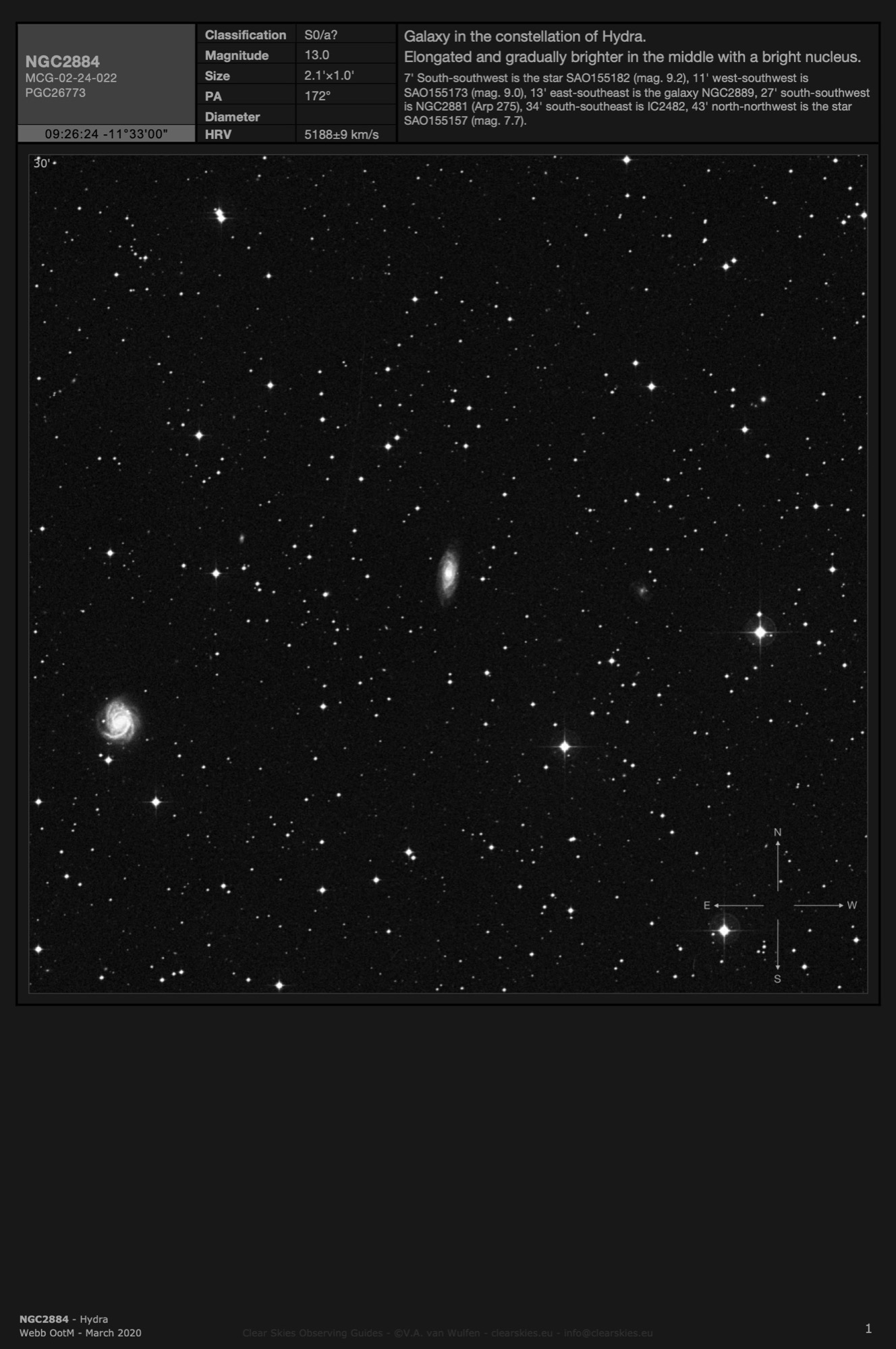 NGC2884 in Hydra NGC2884 in Hydra
