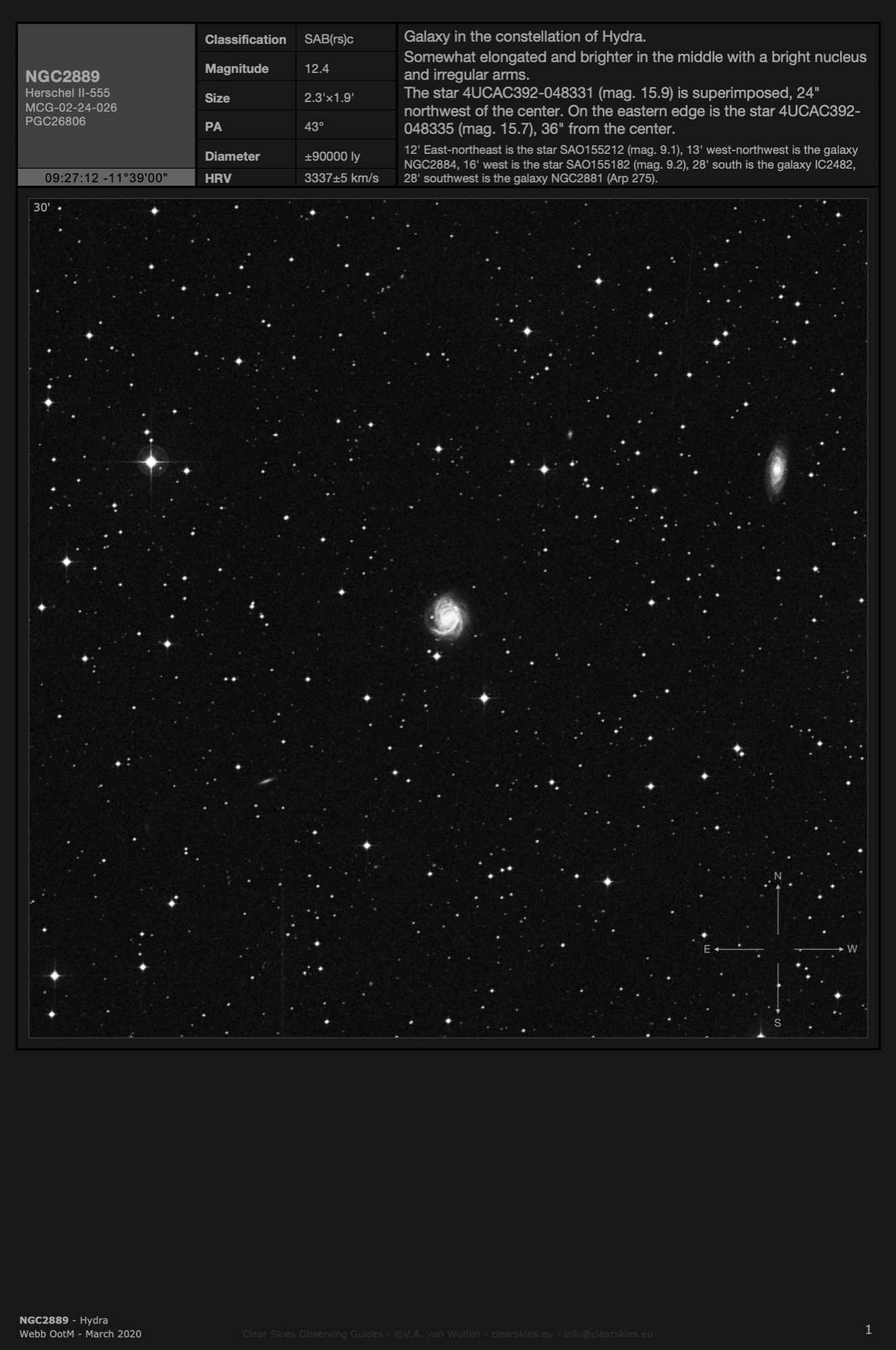 NGC2889 in Hydra NGC2889 in Hydra