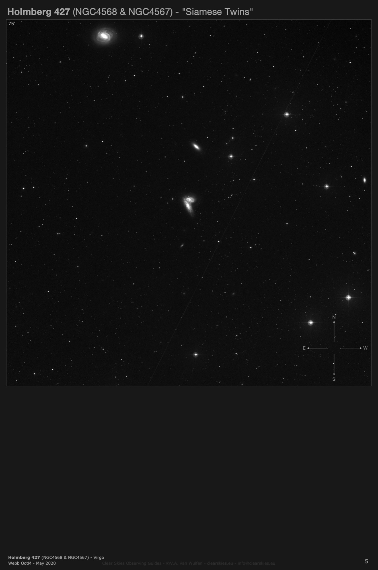 Galaxy pair Holmberg 427 (NGC4568 & NGC4567) - the "Siamese Twins" in Virgo Galaxy pair Holmberg 427 (NGC4568 & NGC4567) - the "Siamese Twins" in Virgo