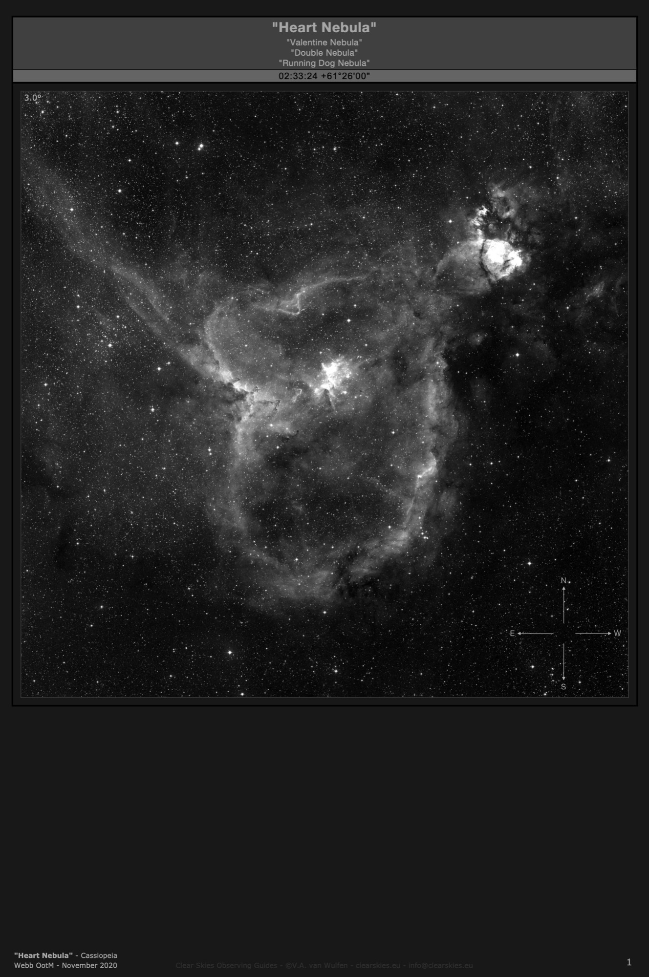 the "Heart Nebula" in Cassiopeia the "Heart Nebula" in Cassiopeia