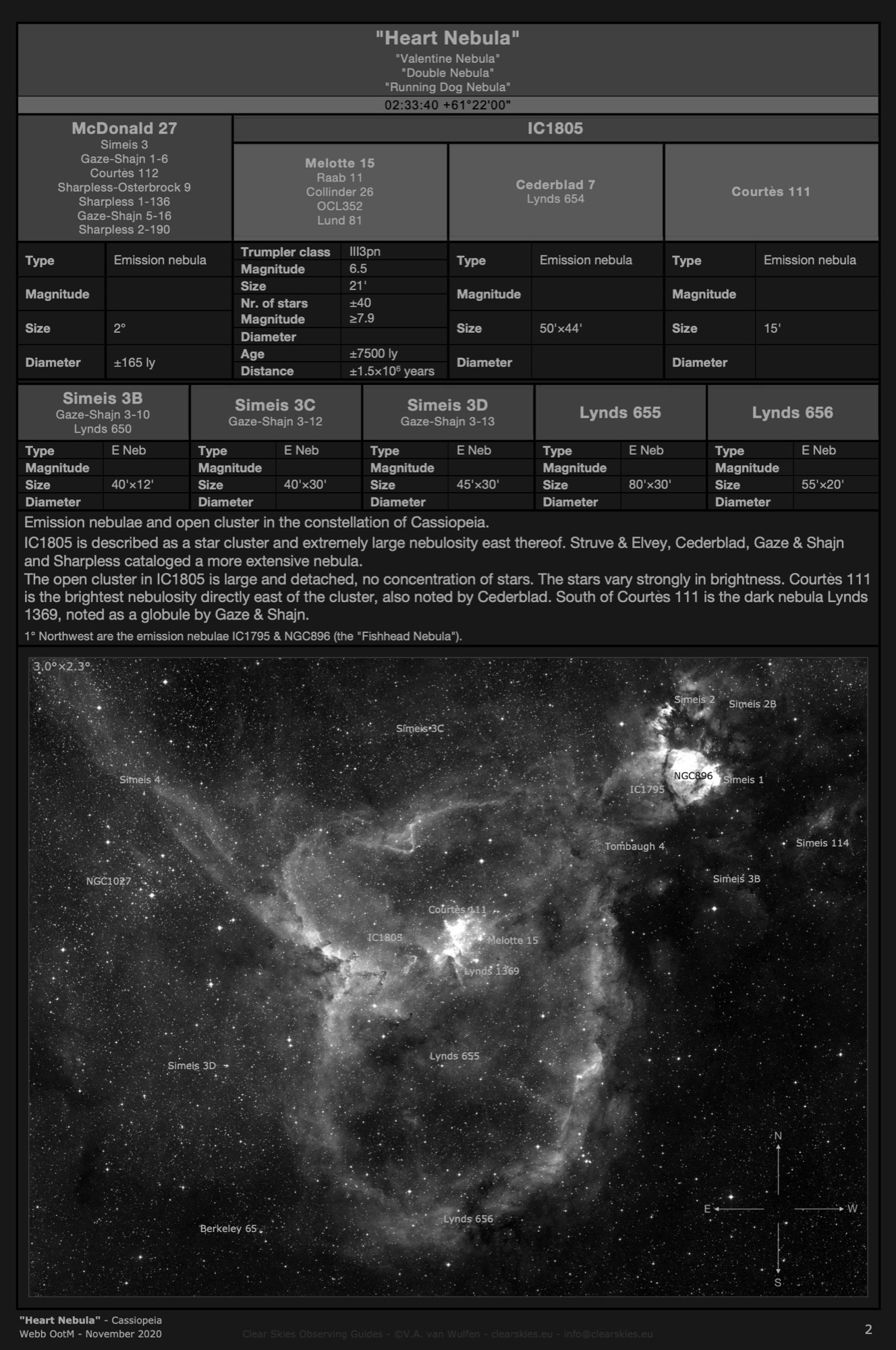 the "Heart Nebula" in Cassiopeia the "Heart Nebula" in Cassiopeia