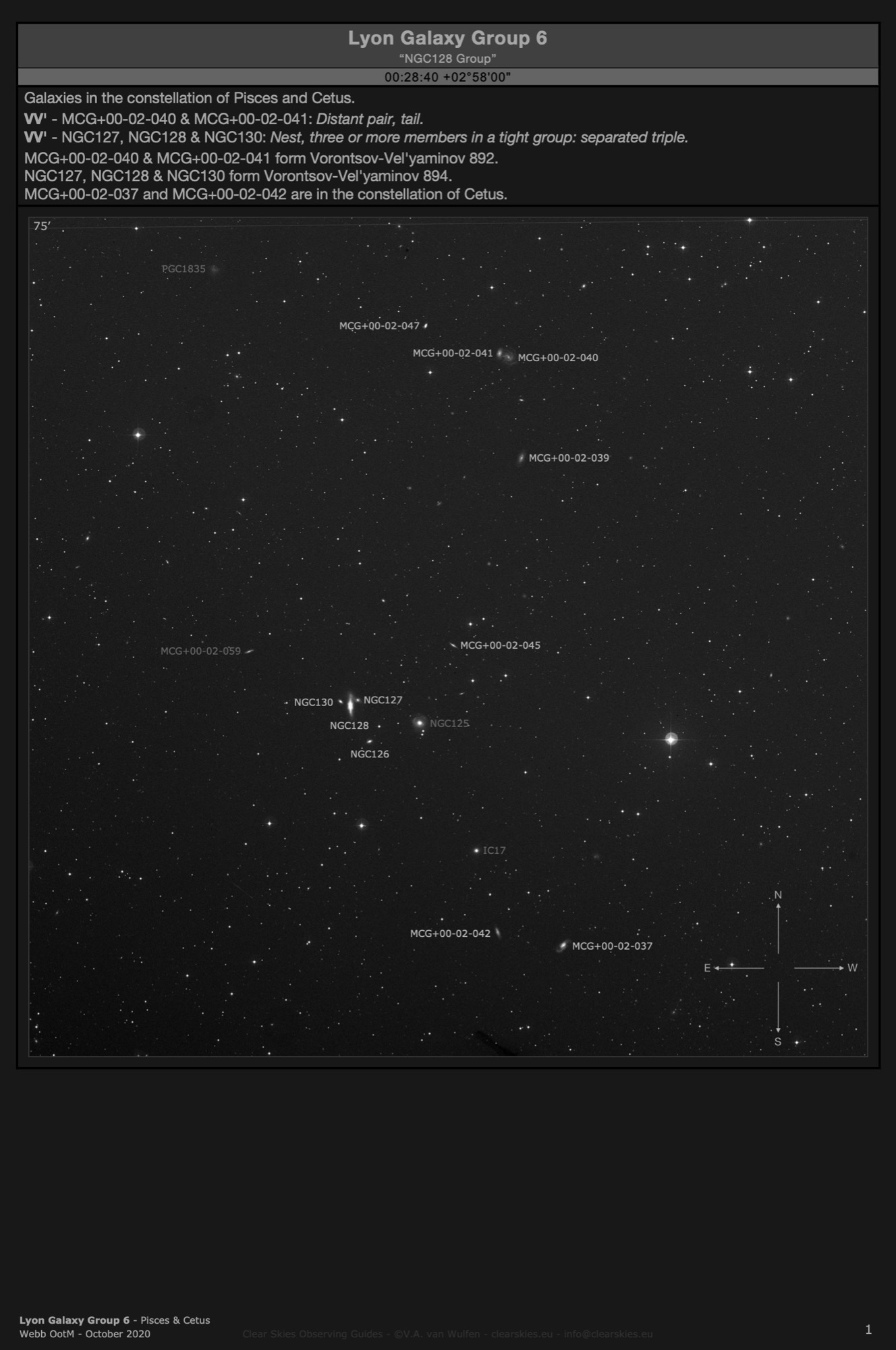 Galaxy group Lyon Galaxy Group 6 - the "NGC128 Group" in Pisces & Cetus Galaxy group Lyon Galaxy Group 6 - the "NGC128 Group" in Pisces & Cetus